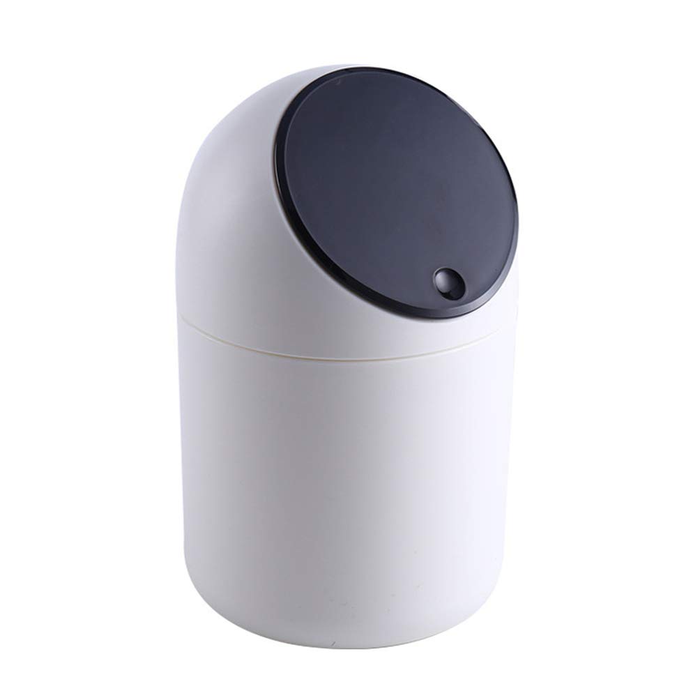 Kisangel 1pc Small Car Trash Can with Flip Cover - Mini Automotive Garbage Bin for Vehicle, Office & Home Use - Portable Waste Paper Basket with Slider Lid for Cars, Trucks & RVs