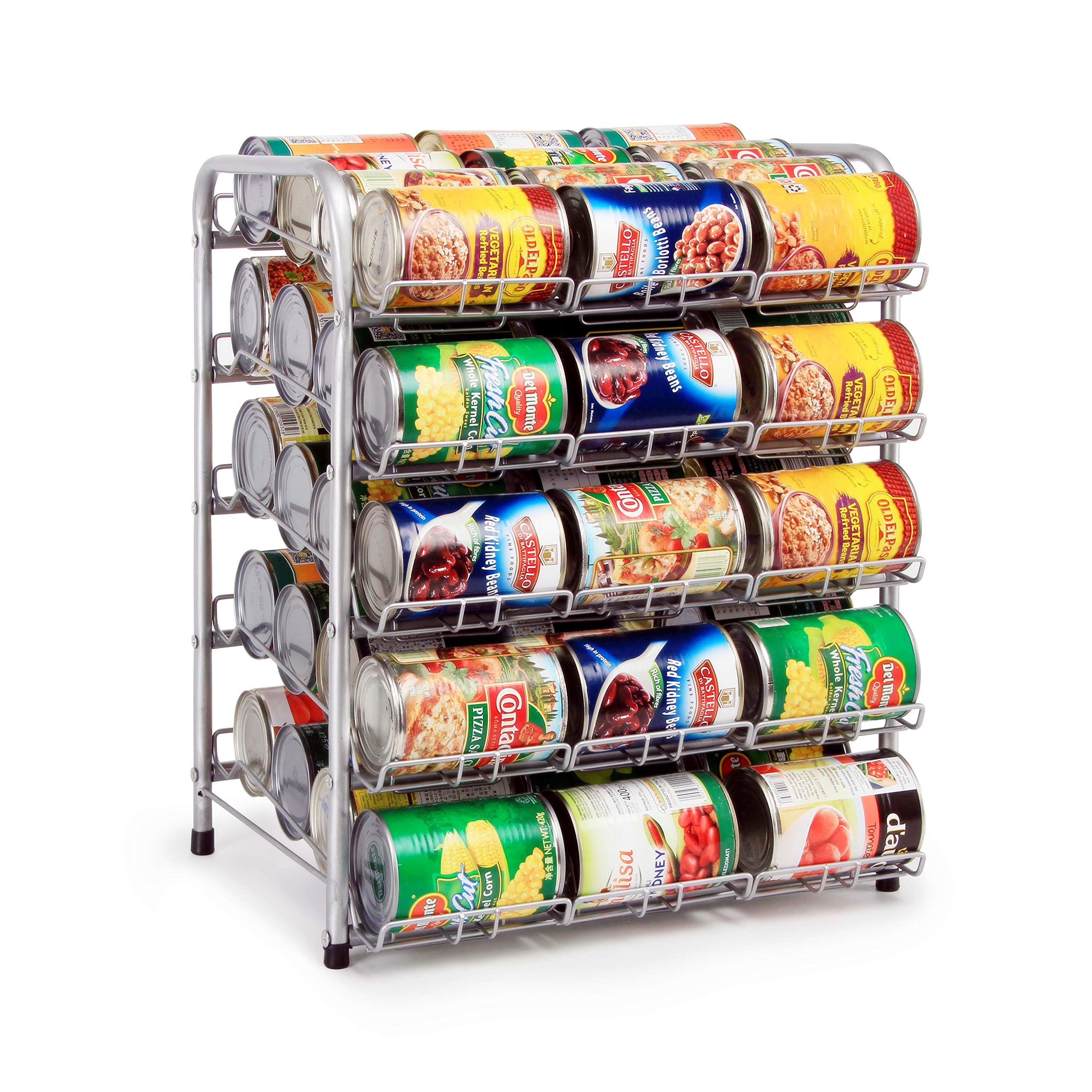 5-Tier Rice Rat Can Organizer for Pantry - Space Saving Can Rack & Storage Dispenser for Canned Food - Perfect for Kitchen, Pantry Organization & Easy Access to Soups, Vegetables & Beverages