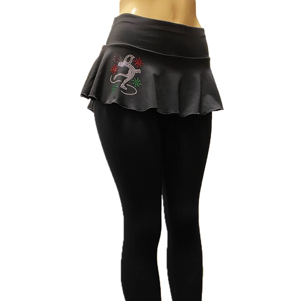 Thermal Ice Skating Skirt Pants with Polartec Fabric - Warm & Stretchy Figure Skating Leggings for Women & Girls - Perfect for Ice Rink Practice, Competitions & Winter Sports