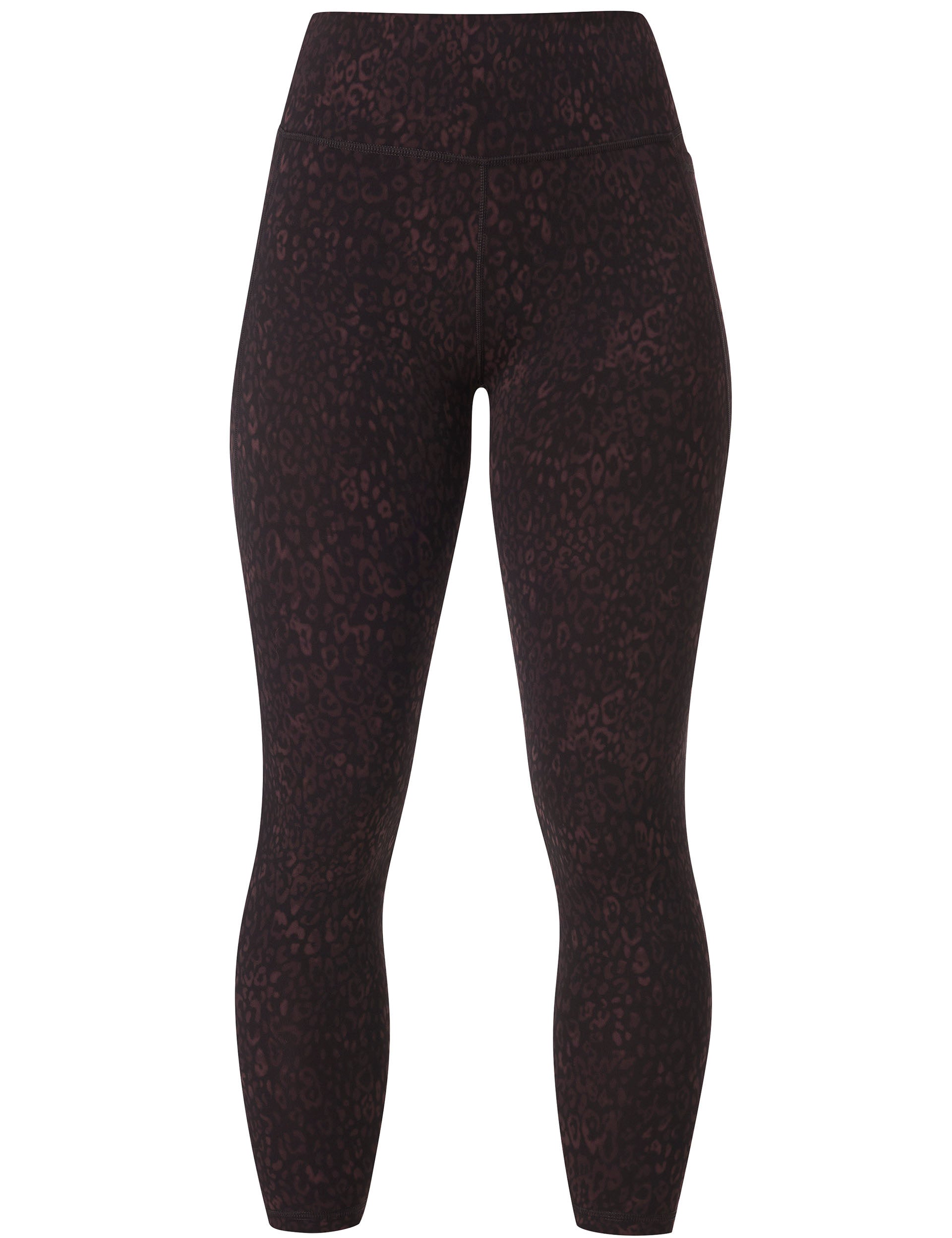 Ultimate Studio 7/8 Leggings - Brown Panther Print High Waist Yoga Pants for Women | Perfect for Yoga, Gym, Running & Lounge Wear