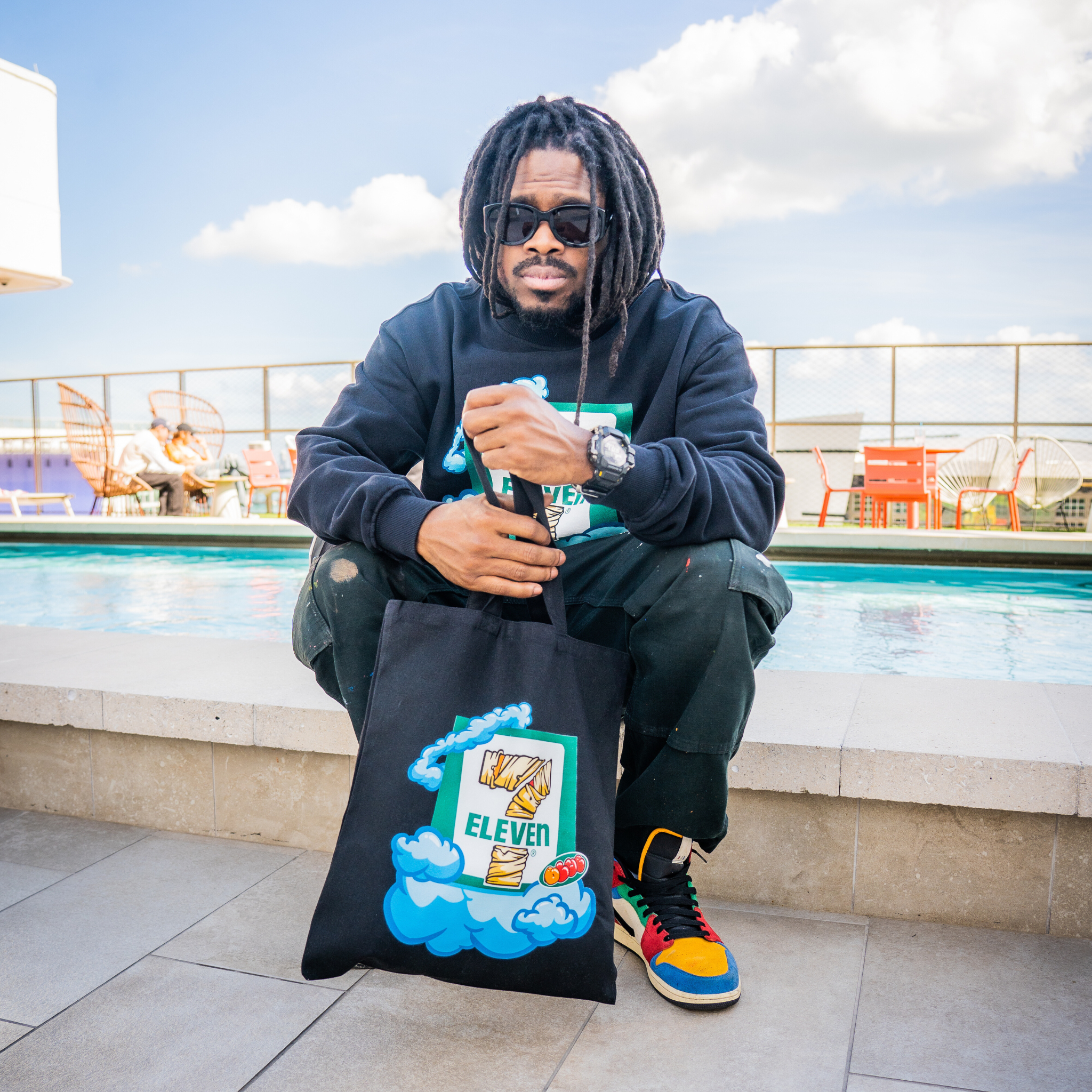 7 Eleven x Blue the Great Mummy Tote Bag - Stylish Reusable Shopping Bag for Groceries, Beach Trips & Daily Use