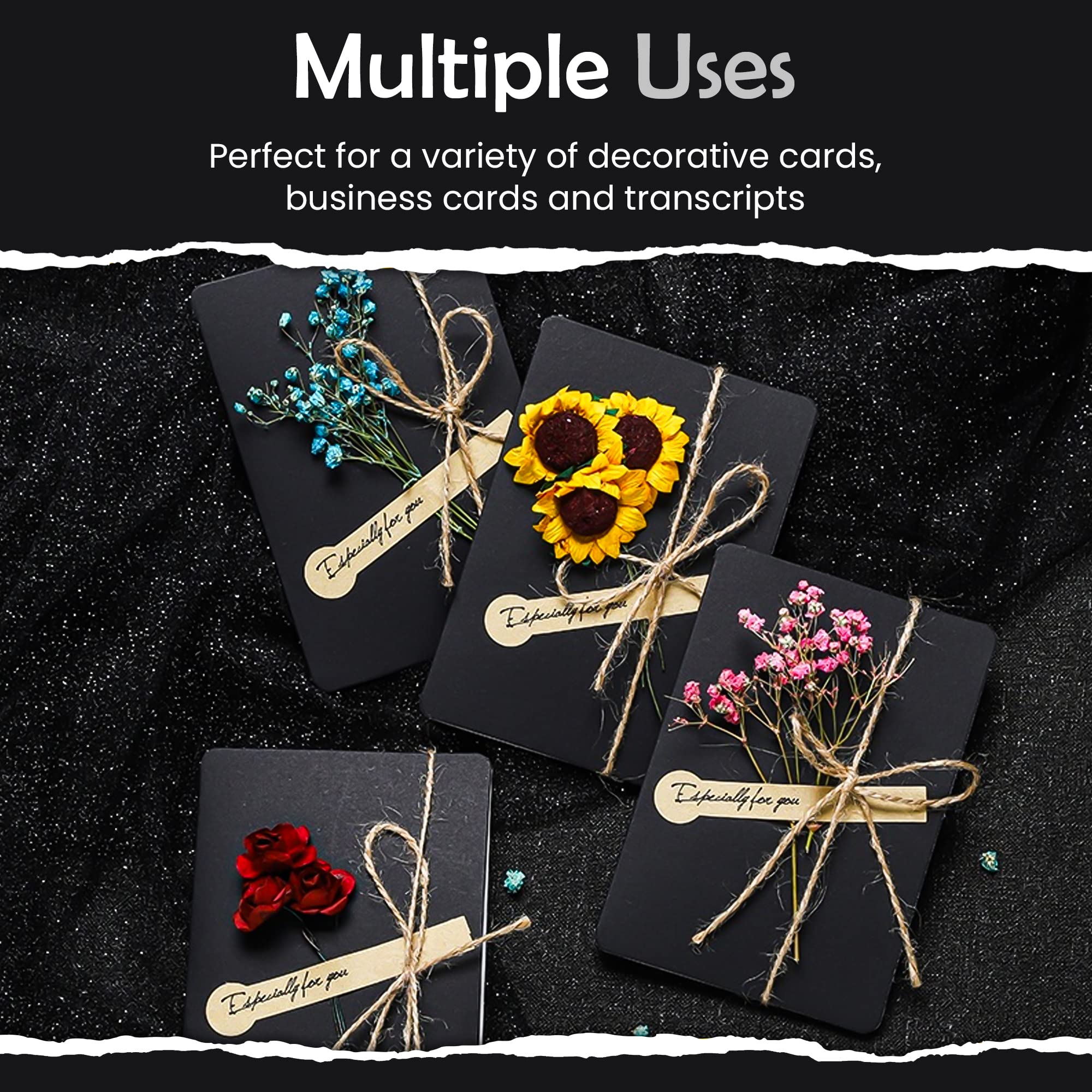 Premium SANZIX 30-Pack Black Cardstock Paper 8.5