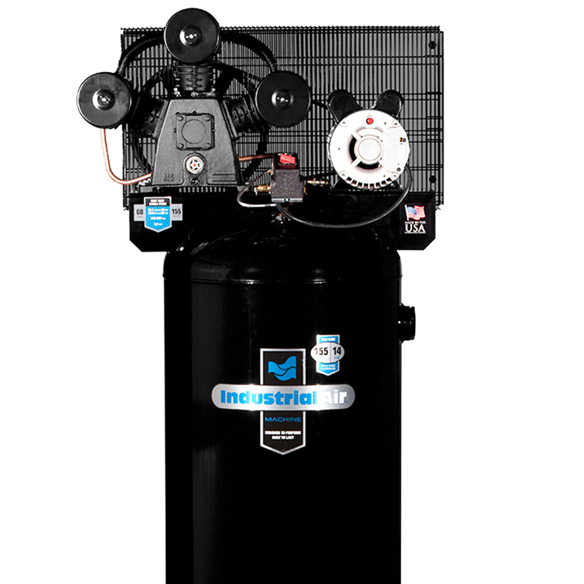 Industrial Air ILA4546065 60 Gallon Vertical Air Compressor 230V - Powerful Stationary Air Compressor for Workshops, Garages & Industrial Use