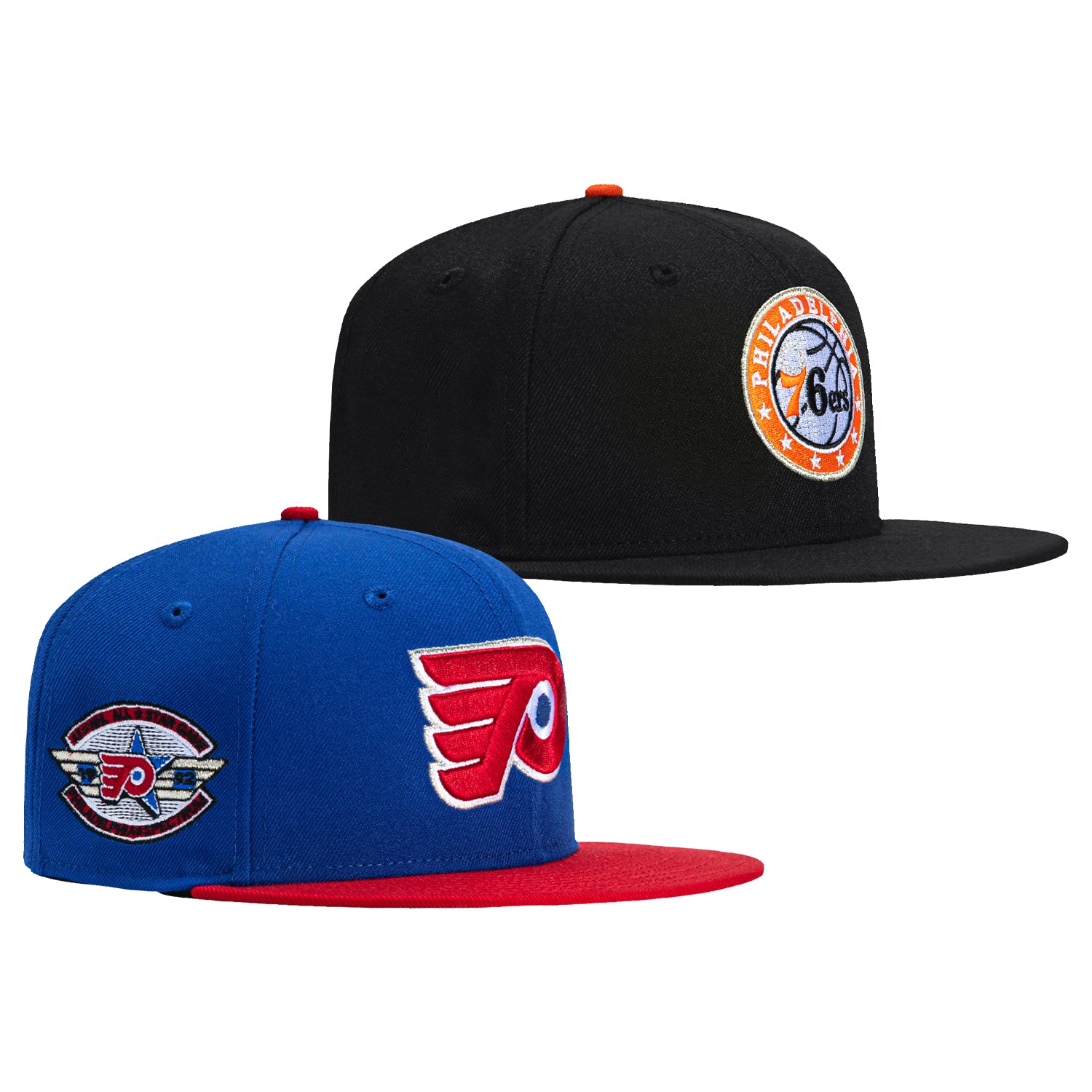 New Era 59Fifty NBA x NHL Crossover Philadelphia Pack - Official Licensed Snapback Hat for Basketball & Hockey Fans - Perfect for Game Day, Sports Events & Streetwear Fashion