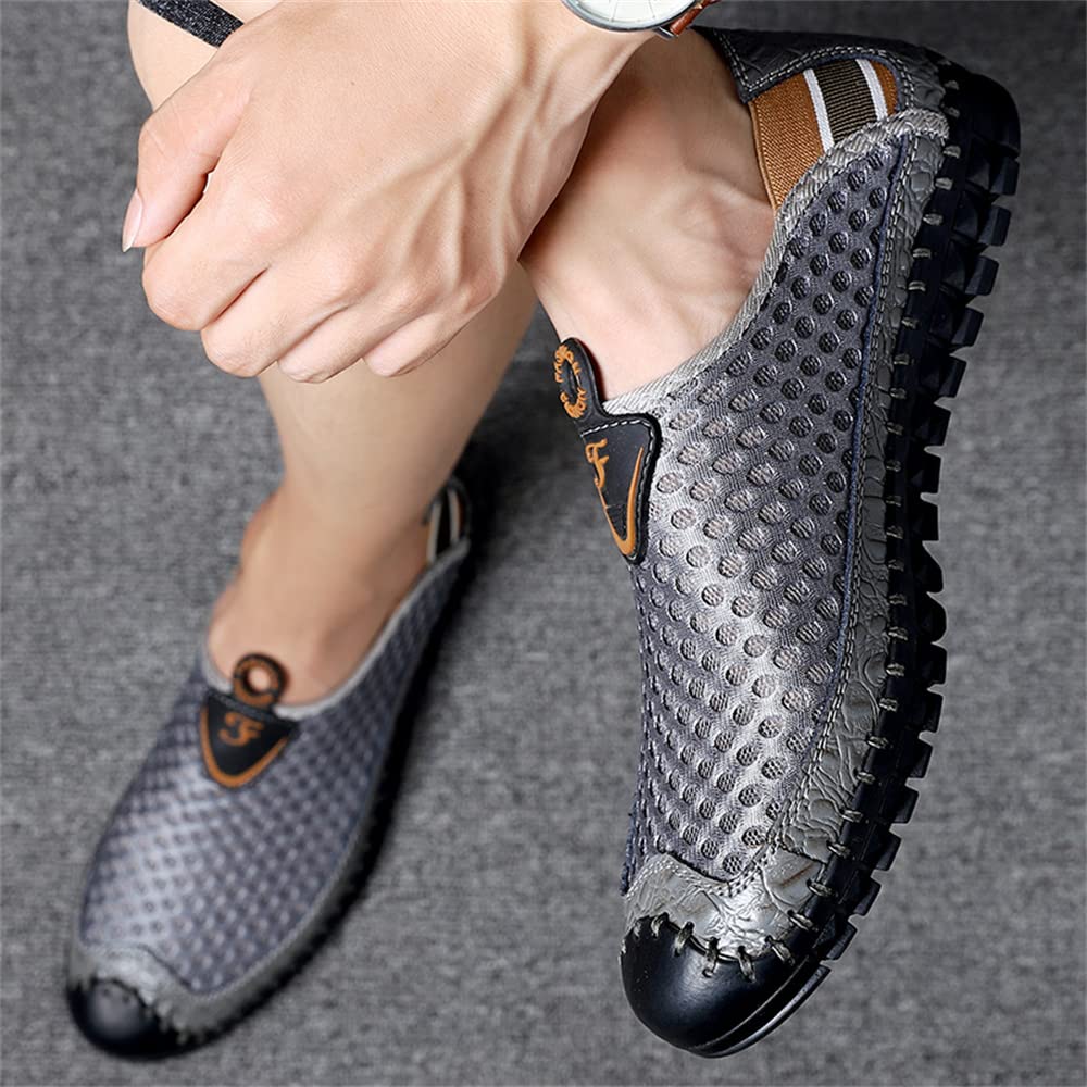 **Men's Water Shoes - Quick-Dry Mesh Slip-On Loafers for Walking, Beach, Pool & Outdoor Activities**