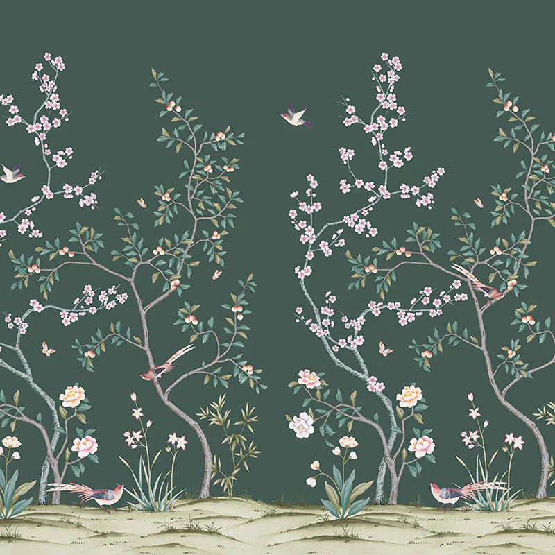 Self-Adhesive Garden Wall Mural - Easy Peel & Stick Wallpaper for Home Decor, Living Room, Bedroom & Nursery - Nature Inspired Botanical Design for Indoor Walls