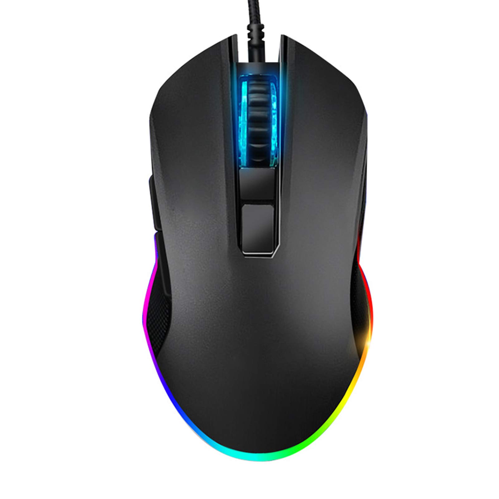 D-GROEE V1 Wired Gaming Mouse - 6 Buttons, RGB Lighting, Non-Slip Grip, USB Computer Mouse for PC Gaming & Office Work (Black) | Perfect for Esports, Work & Home Use