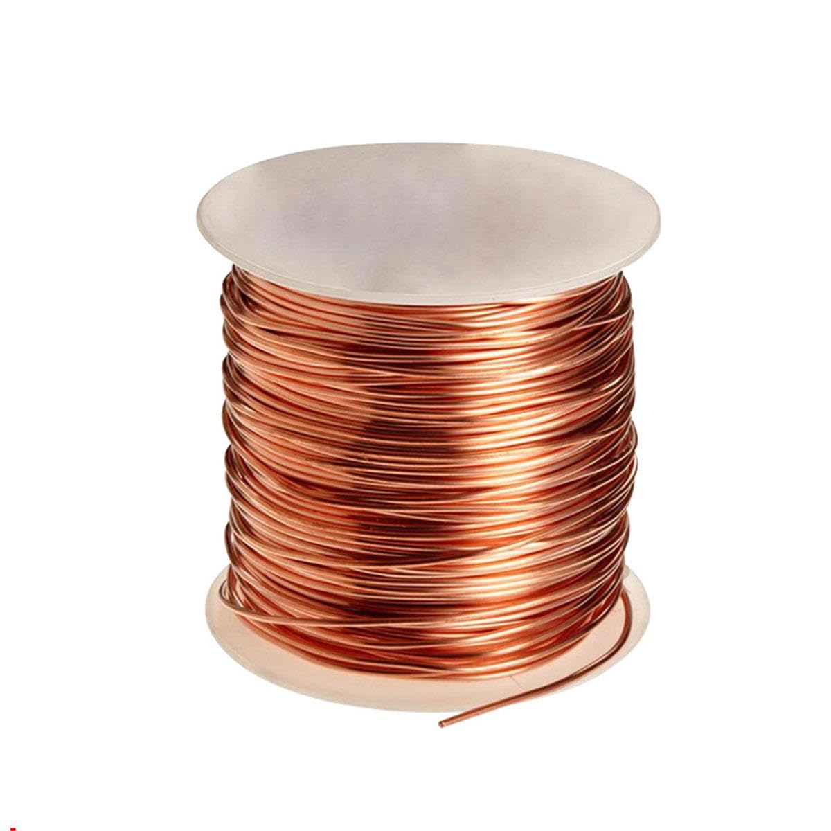 Pure Bare Soft Copper Wire 0.039'' Diameter (1mm) 115ft Length - for Gardening, Electroculture, Jewelry Making, DIY Crafts & Electrical Projects | Perfect for Plant Support, Antenna Wires & Handmade Jewelry