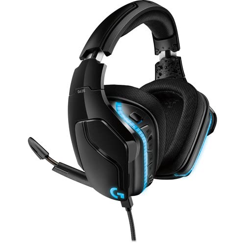 G635 7.1 Surround Sound Gaming Headset with RGB Light Sync - Noise Cancelling Mic for PC, PS4, Xbox - Perfect for FPS, Streaming & Esports Tournaments
