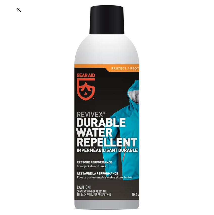 Gear Aid ReviveX Durable Water Repellent Spray for Jackets, Shoes & Outdoor Gear - Restores Waterproofing & Repels Moisture - Ideal for Hiking, Camping & Rainy Weather