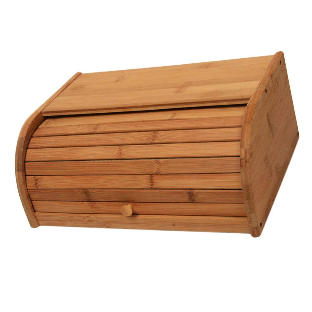 Cabilock Wooden Bread Box - 1pc Antique Countertop Bread Keeper Container for Kitchen Storage | Food Organizer & Bread Bin for Home, Bakery, and Restaurant Use
