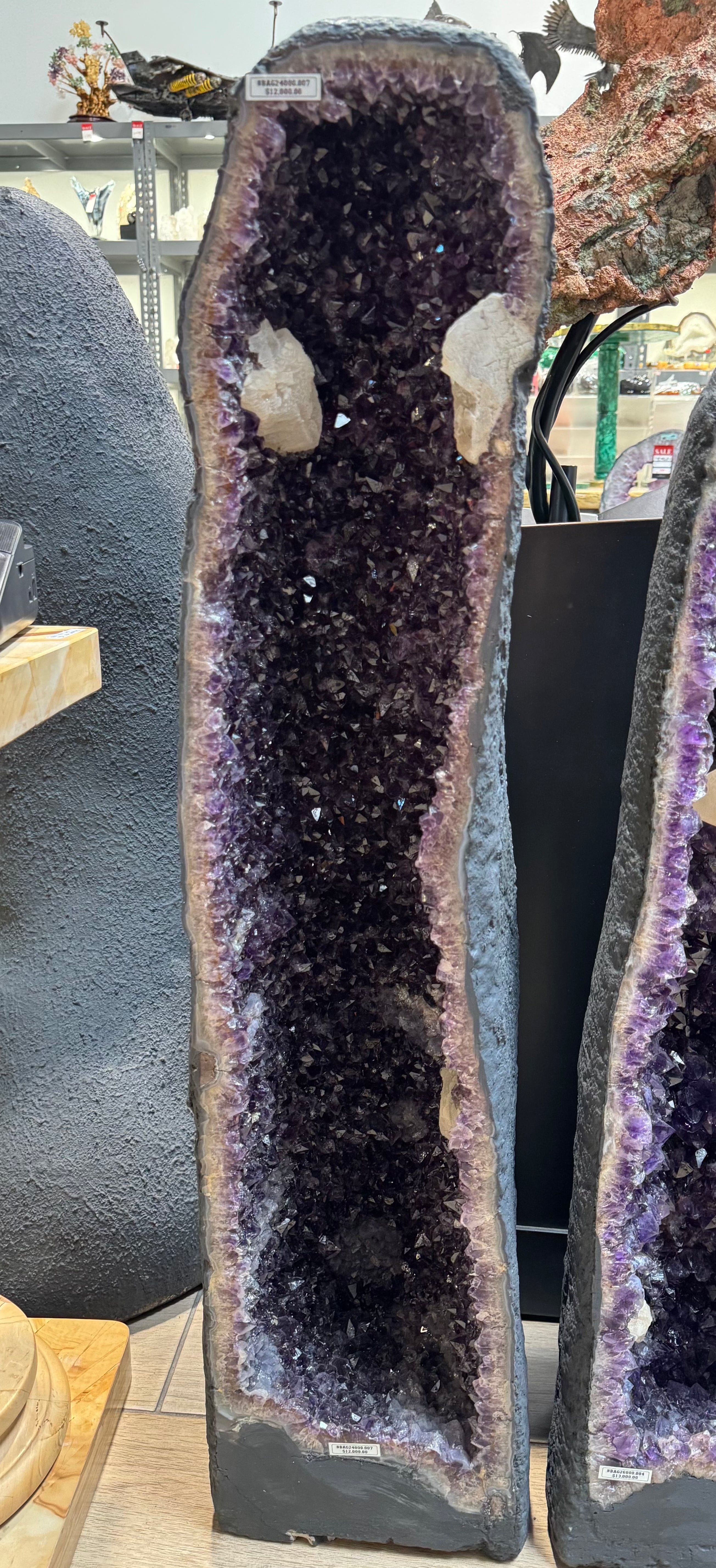 Natural Amethyst Geode Cathedral from Brazil - 42-123 lbs Large Crystal Cluster for Home Decor, Meditation & Healing | Spiritual Gift & Feng Shui Stone