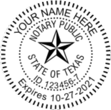 Texas Round Notary Stamp - Self Inking Notary Seal with Unique Blue Body (R-542) | Perfect for Legal Documents, Contracts & Official Paperwork