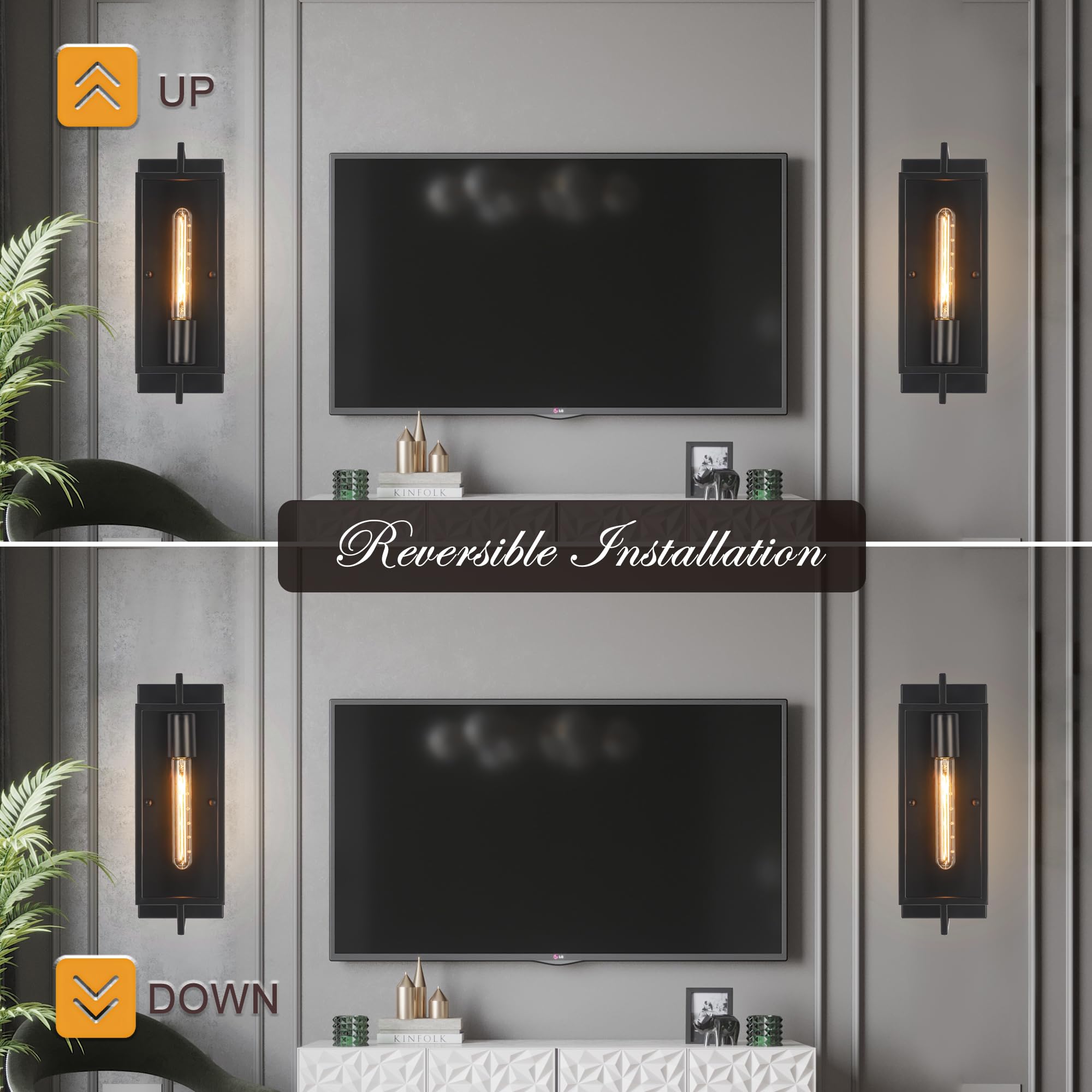 Modern Black Single Light Bathroom Vanity Fixture - Industrial Wall Sconce Lighting for Hallway, Bedroom & Kitchen - Perfect for Home Decor and Interior Lighting Upgrade