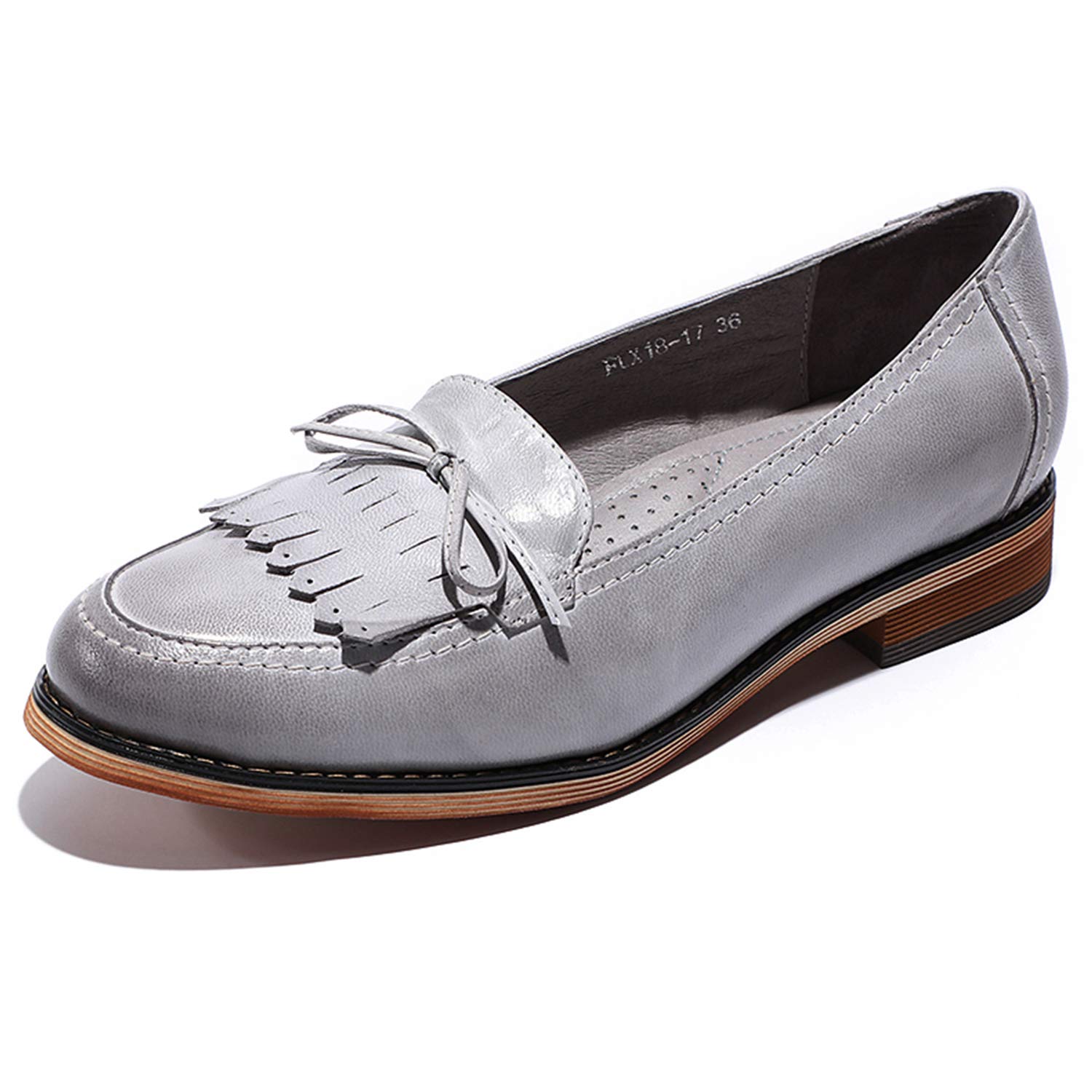 Women's Leather Tassel Loafers - Slip On Casual & Office Flats for Ladies | Mona Flying Dress Shoes | Perfect for Work, Business Meetings & Everyday Wear