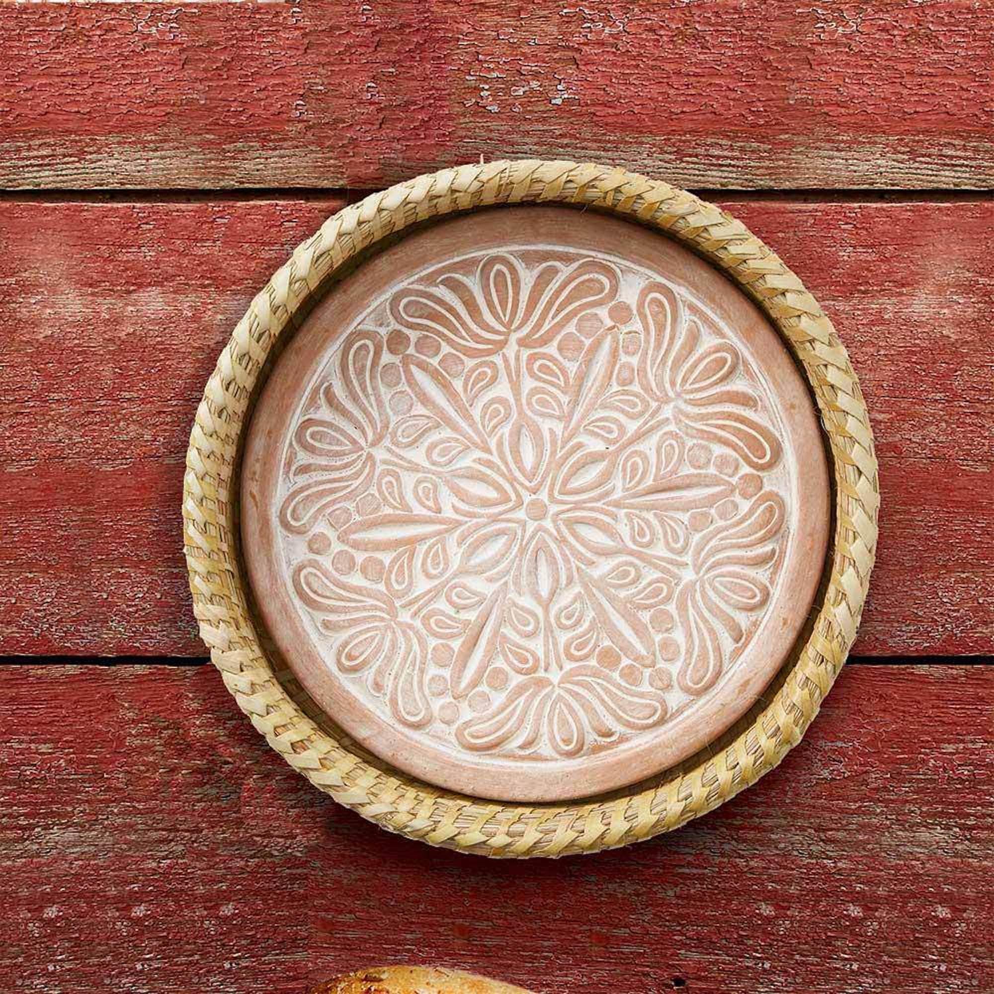 Terracotta Bread Basket with Warmer - 11.5