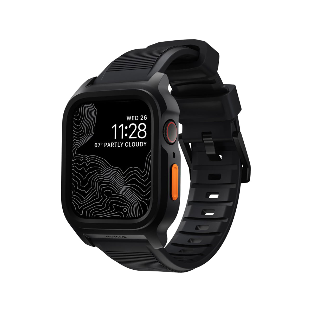 NOMAD Rugged Case for Apple Watch Series 6/7/8/9 (44mm/45mm) - Durable Protective Cover in Black | Perfect for Outdoor Activities, Sports & Everyday Use