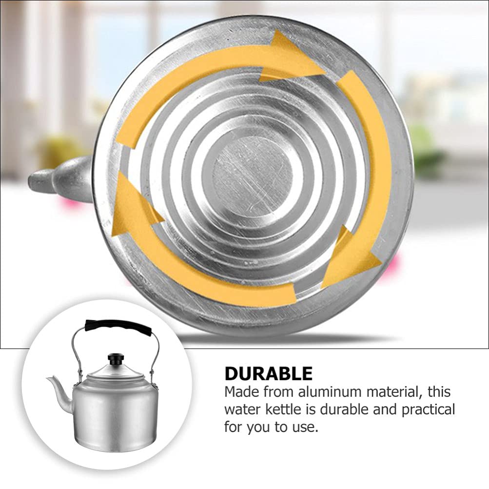 **Hemoton Aluminum Whistling Tea Kettle - Stovetop Whistling Teapot for Home, Kitchen, Camping & BBQ Parties - Durable Metal Tea Kettle with Classic Design**