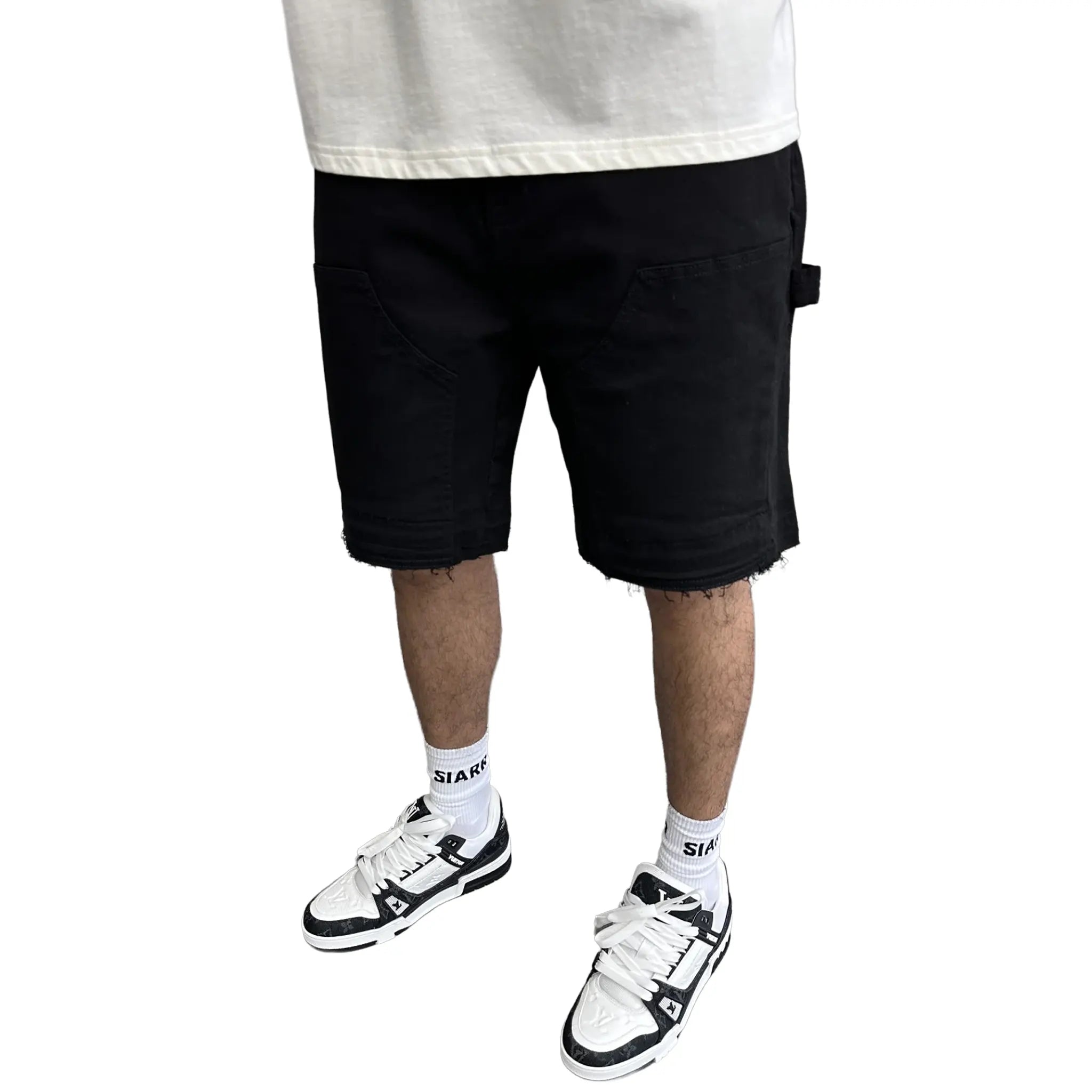 SIARR Rio Black Shorts - Men's Comfortable Athletic Running Shorts for Gym, Workout & Casual Wear | Lightweight & Breathable Fabric | Perfect for Jogging, Training & Outdoor Activities