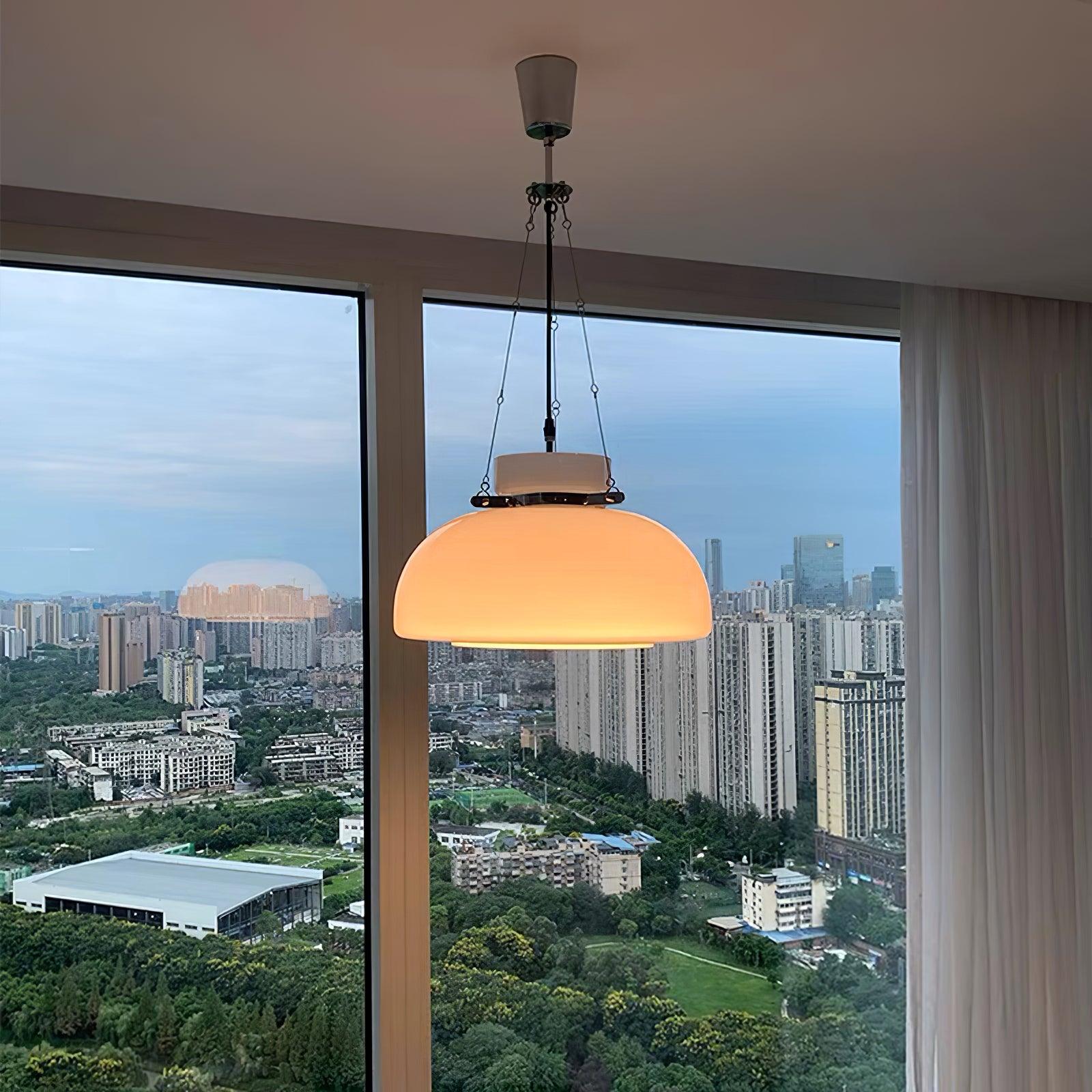 Modern Mack Pendant Light - Industrial Style Hanging Ceiling Lamp for Kitchen Island, Dining Room & Bedroom - Adjustable Height & Vintage Edison Bulb Compatibility