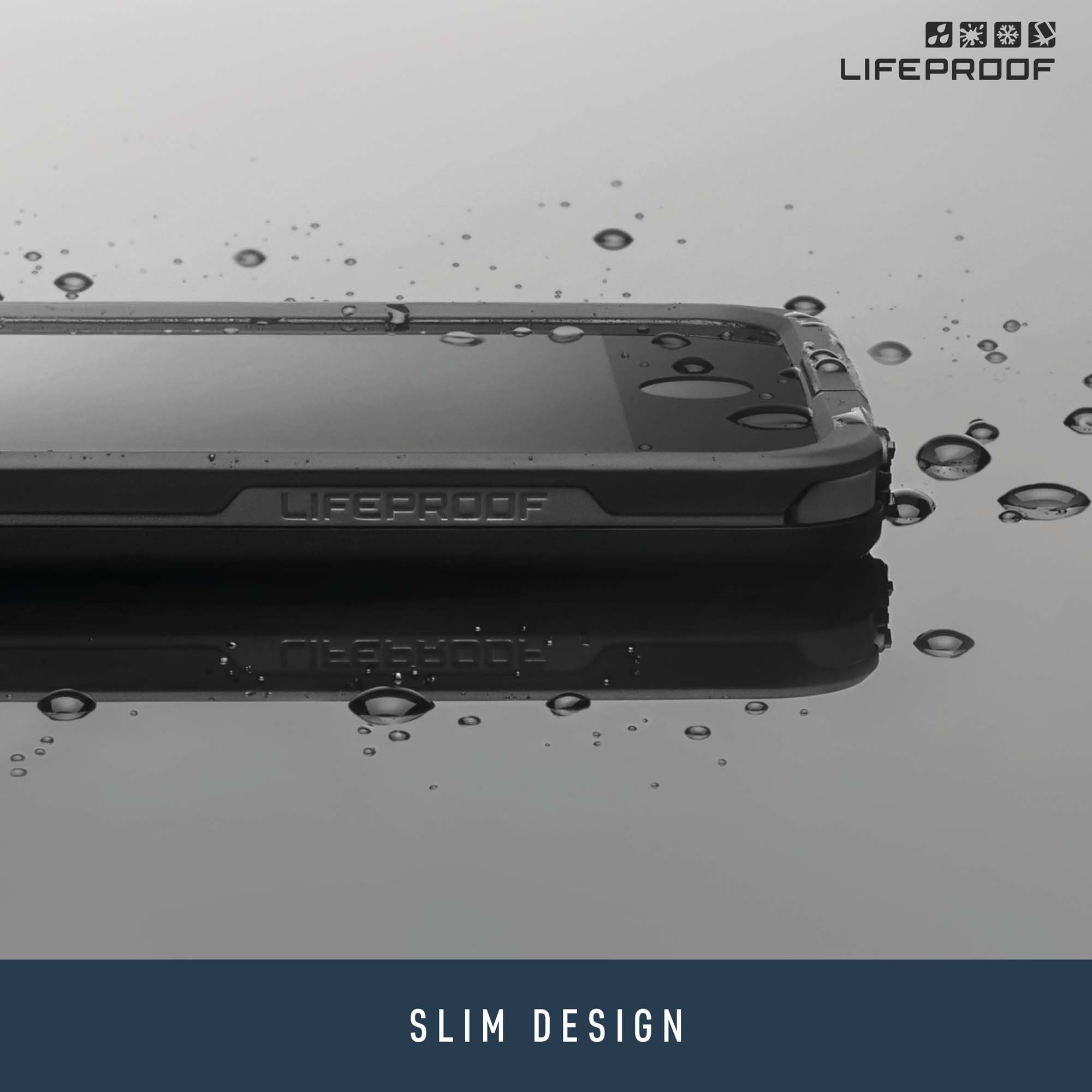 Lifeproof FRĒ SERIES Waterproof Case for iPhone 6/6s (4.7 Inch) - Shockproof, Dirtproof & Snowproof Protection - Dark Grey/Slate Grey/Skyfly Blue - Perfect for Outdoor Activities, Swimming & Extreme Sports