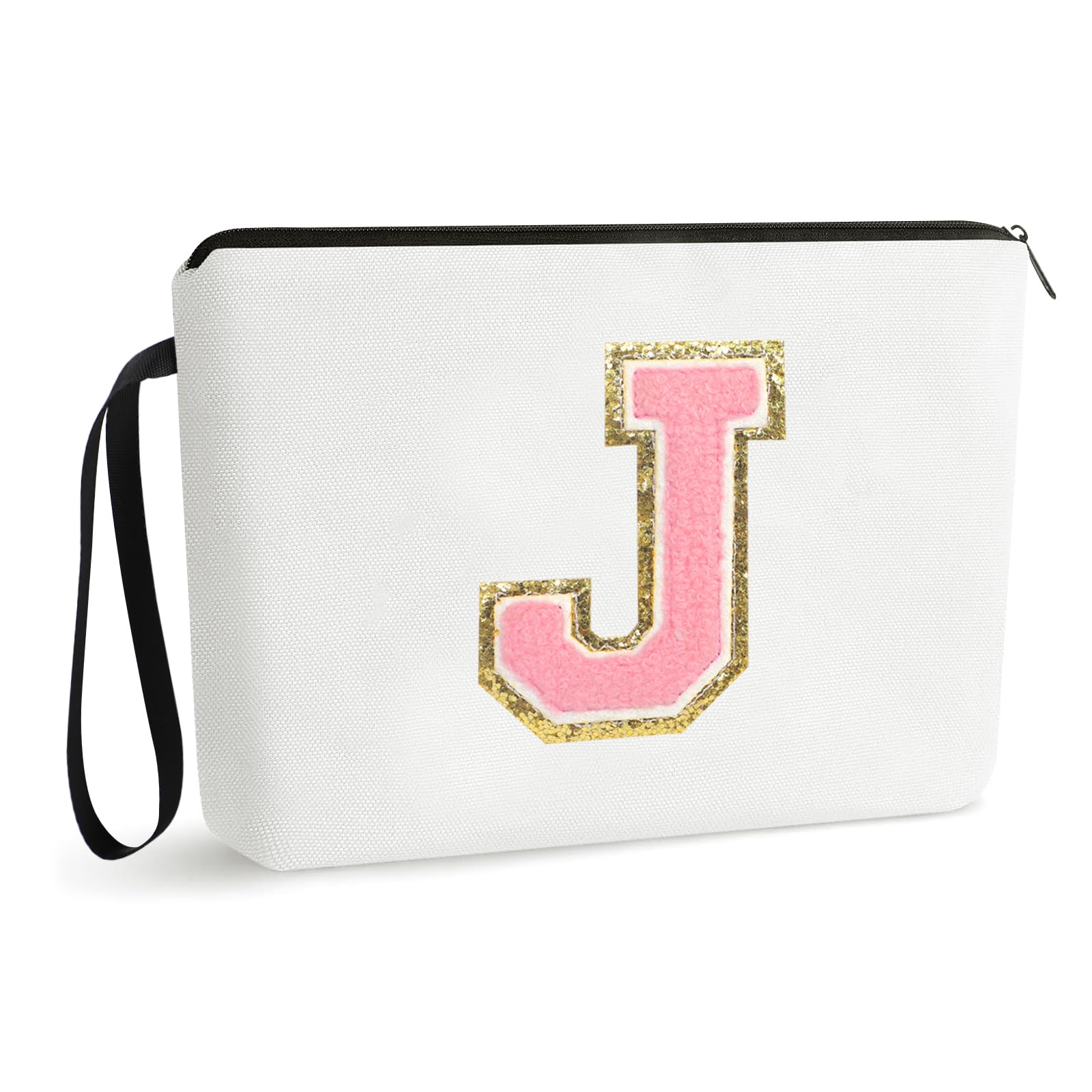 UAREHIBY A-Z Personalized Cosmetic Bag for Women - Unique Birthday, Bridesmaid, Sister, Teacher, Nurse Gifts - Perfect for Travel, Makeup Storage, and Everyday Use