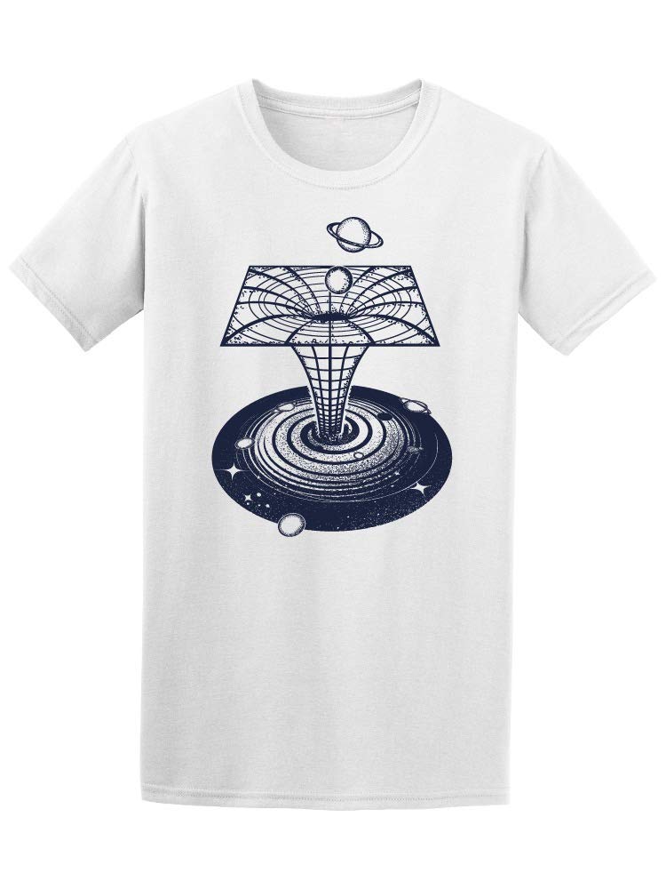 Smartprints Black Hole Absorbing Planets Graphic T-Shirt for Men - Cool Space Astronomy Tee for Casual Wear & Sci-Fi Fans