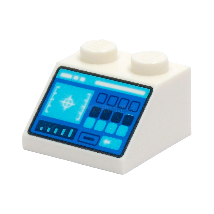 LEGO Minifigure Accessory Tile - Control Panel with Screen, Crosshairs, Bar Chart & Slot [3039pb140] 6329580 - Perfect for LEGO City, Space & DIY Scenes