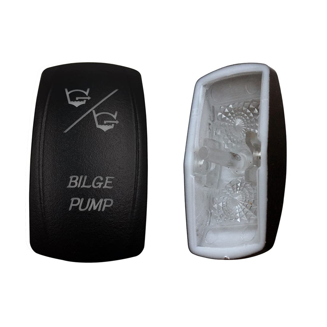 Laser Etched Backlit Switch Cover Cap for Car Boat Dashboard Rocker Switch - Waterproof & Durable Replacement Part - Perfect for Marine, RV, and Automotive Applications