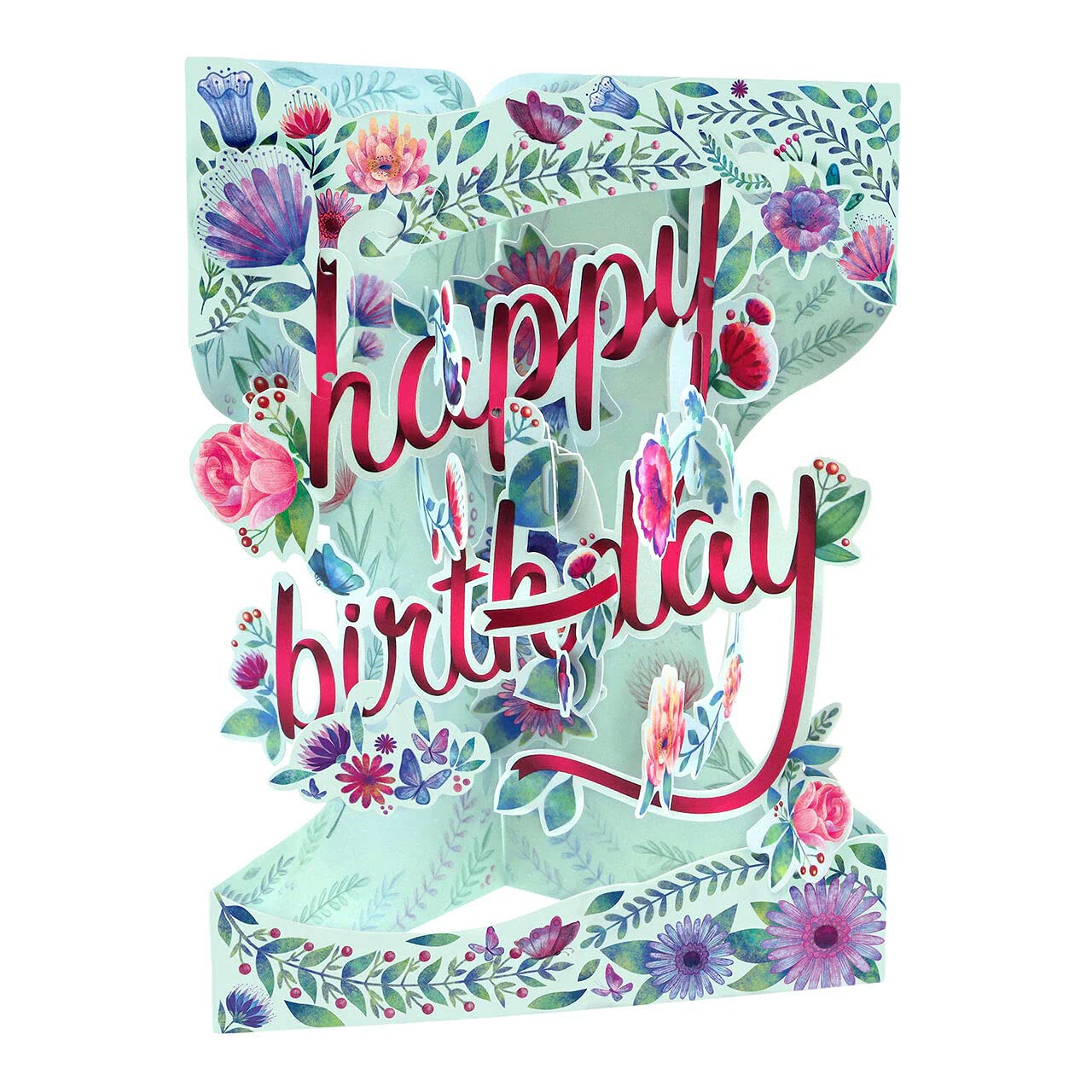 3D Pop-Up Greeting Card with Floral Design for Birthday - Santoro Swing | Perfect for Birthday Wishes, Anniversary & Special Occasions