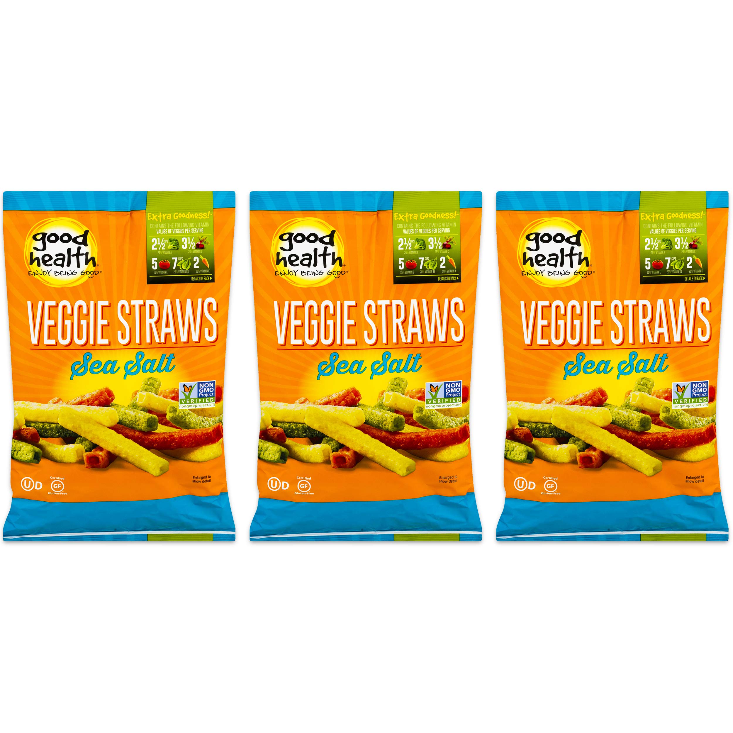 Healthy Veggie Straws Snacks - 3 Pack (2.75 Oz Each) | Gluten-Free, Vegan, Baked Vegetable Chips | Perfect for School Lunches, Office Snacks & Party Platters