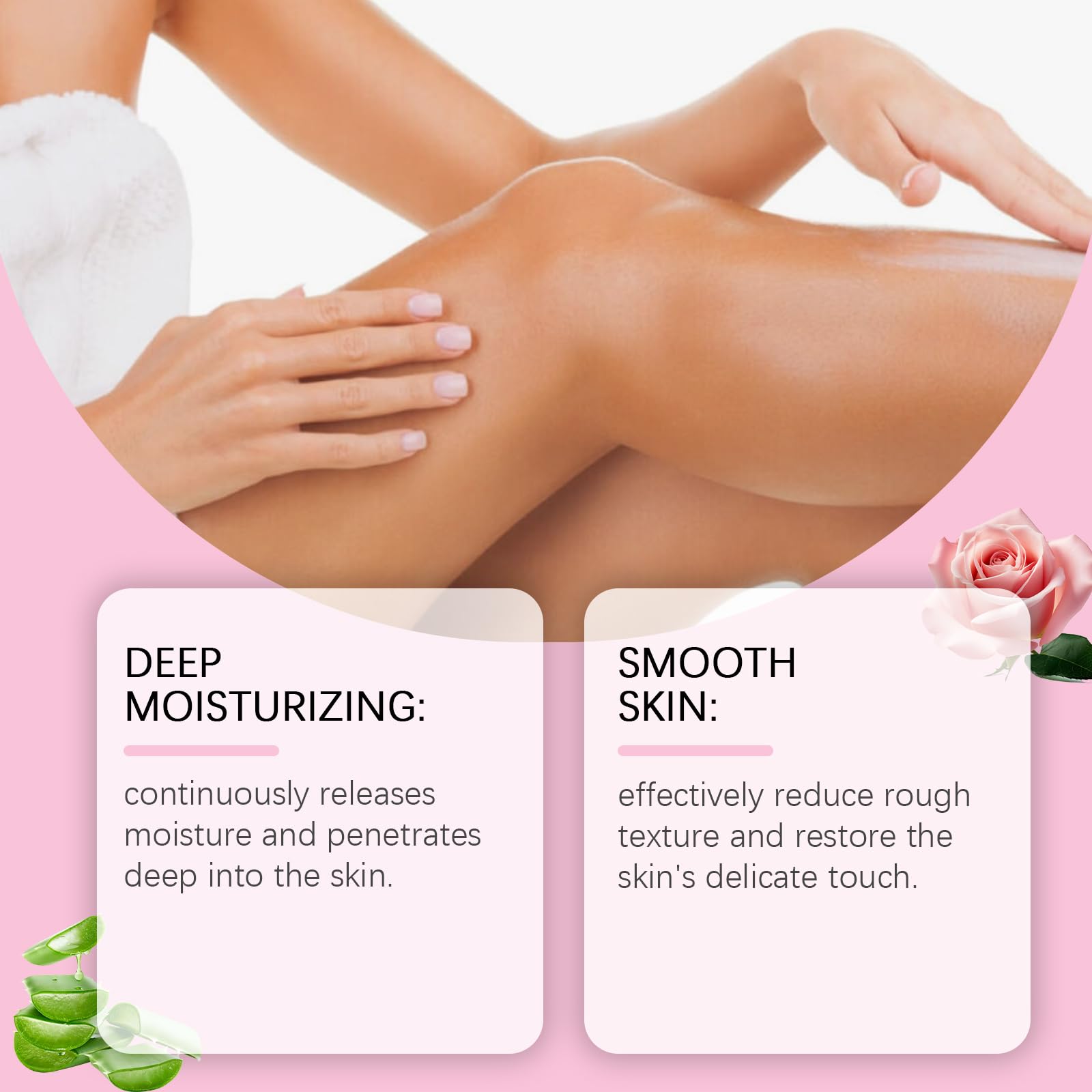 Natural Rose Extract Body Butter - Hydrating & Nourishing Skin Cream for Smooth & Refined Skin | Non-Greasy Fast Absorbing Body Moisturizer with Delightful Rose Fragrance | Perfect for Dry Skin Care & Daily Hydration (1 Pcs)