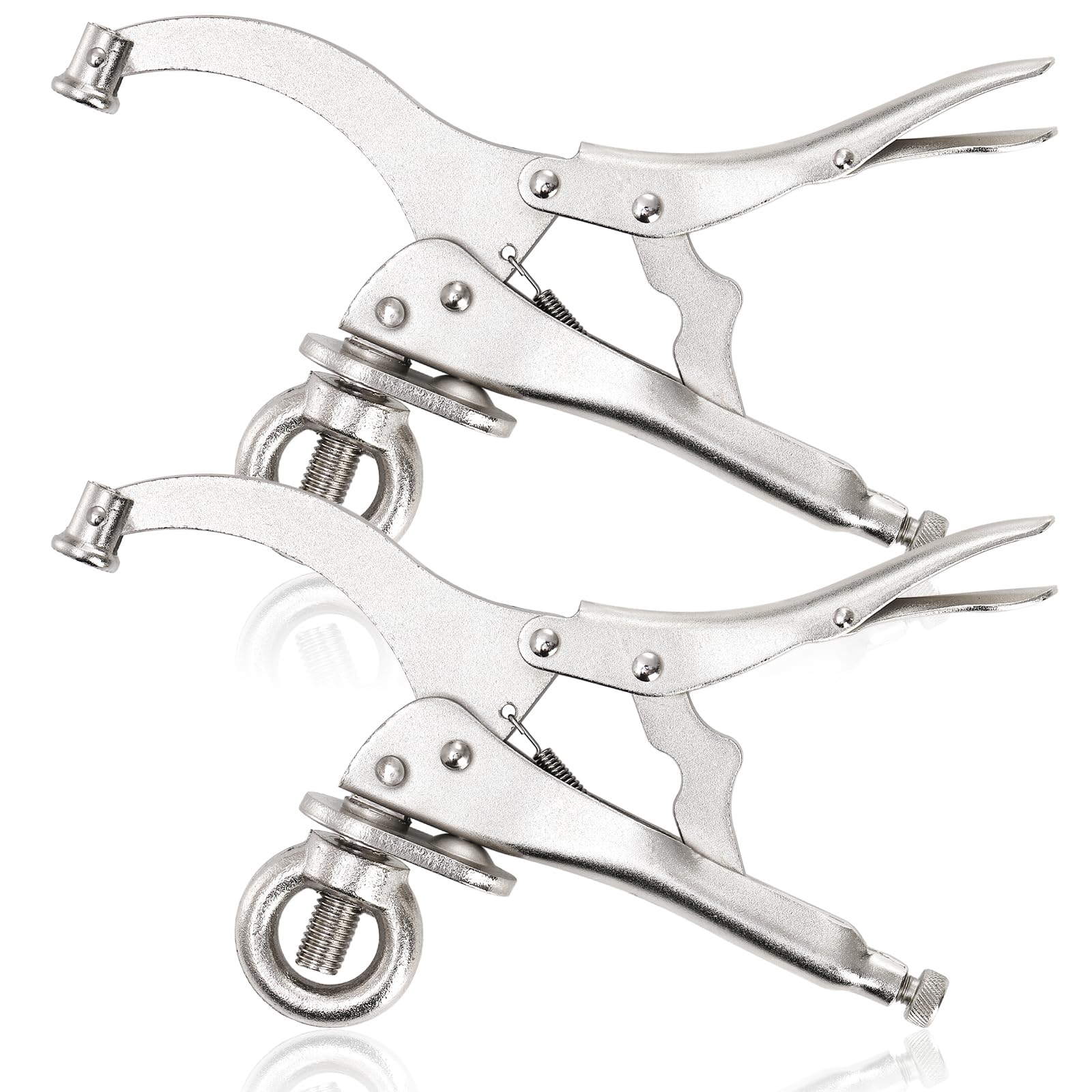 Elsjoy 2 Pack 9 Inch Heavy-Duty Drill Press Clamp - Locking Fix Clamp for Welding Table & Woodworking - Secure Workpiece for Drilling, Milling & DIY Projects