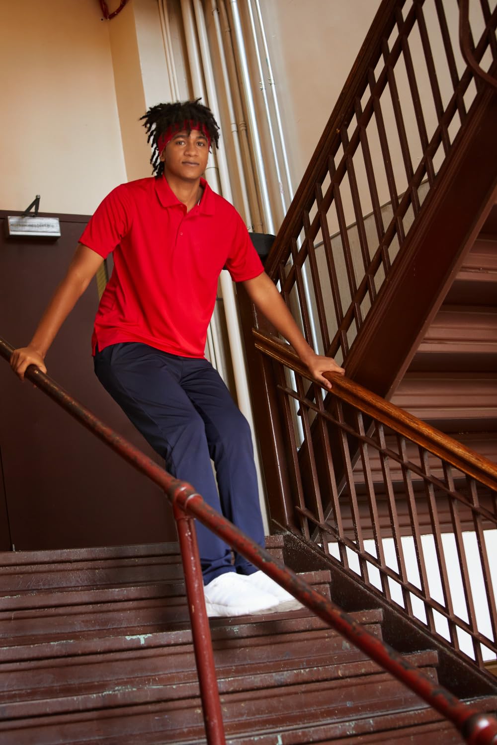 French Toast Men's Moisture-Wicking Performance Sport Polo Shirt - Breathable Quick-Dry Golf & Tennis Polo for Active Lifestyle