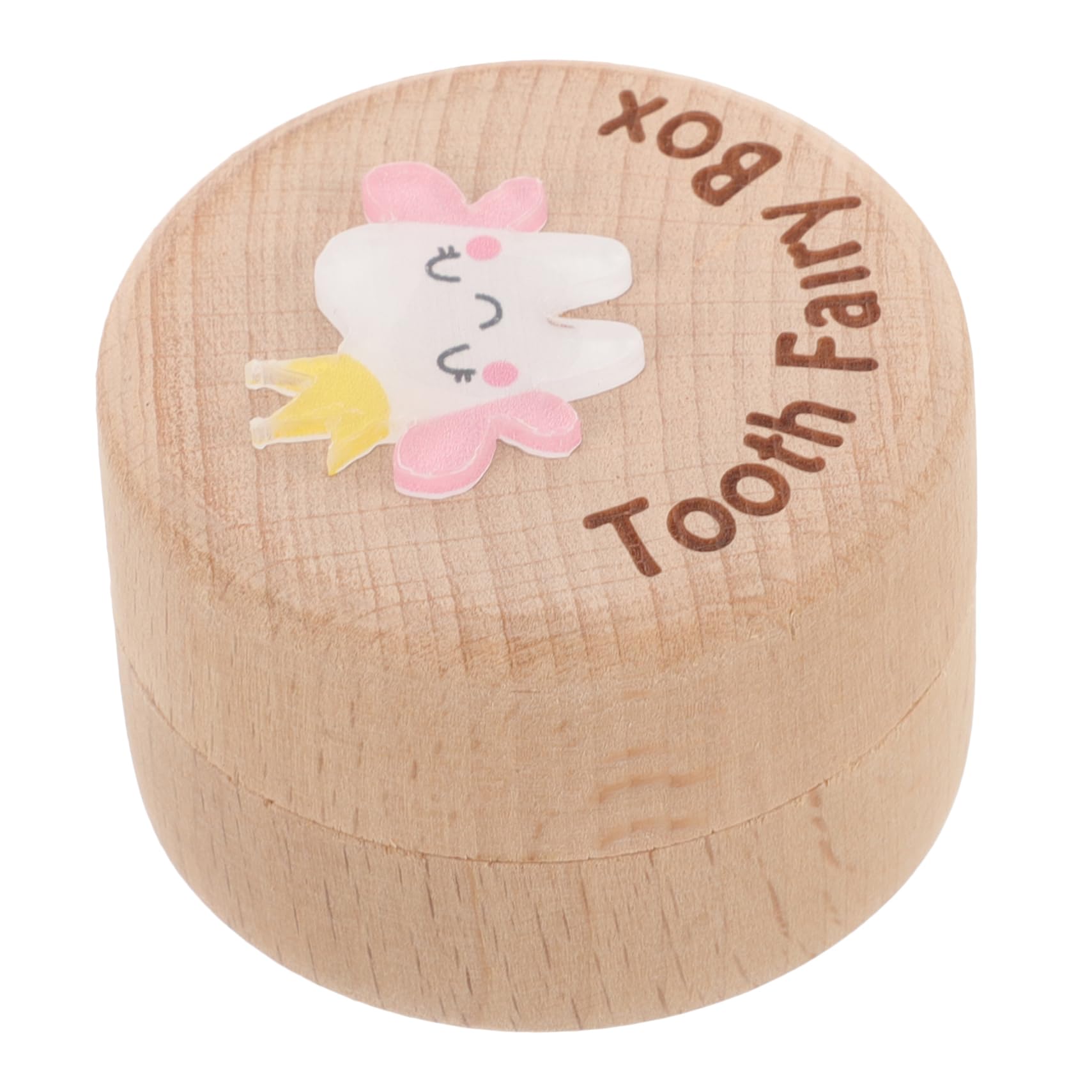 GAROZATION Wooden Cartoon Tooth Holder Box for Kids - Portable Tooth Case for Travel, School & Home Use