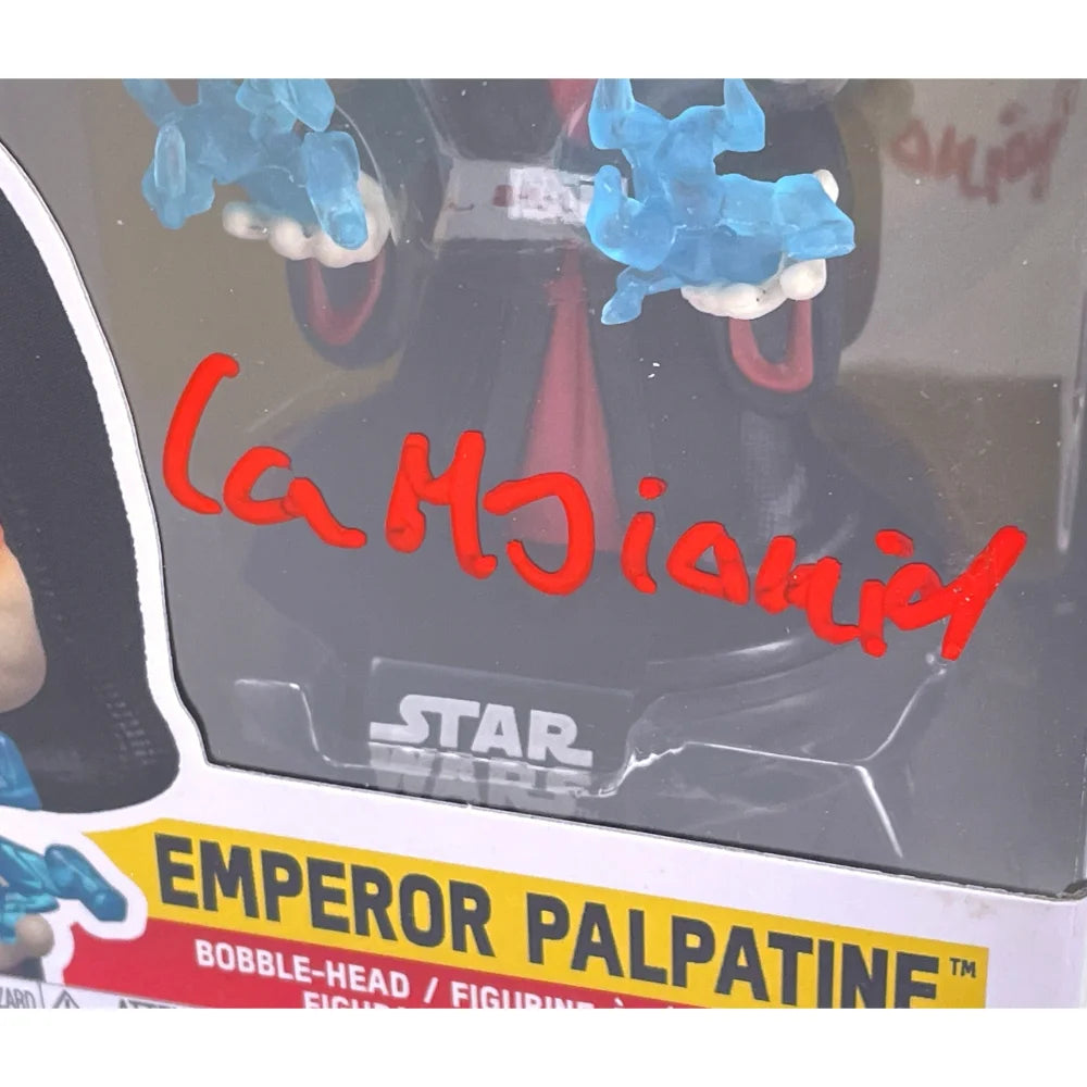 Ian McDiarmid Autographed Funko Pop Star Wars Emperor Palpatine #433 - JSA & IGM Certified COA - Signed Collectible for Star Wars Fans & Memorabilia Displays