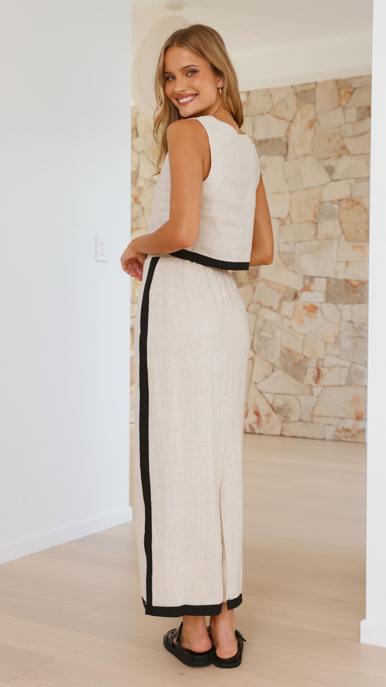 Arlette Maxi Skirt - Women's Flowy Long Boho Skirt in Natural Color | Perfect for Beach, Vacation & Summer Outfits