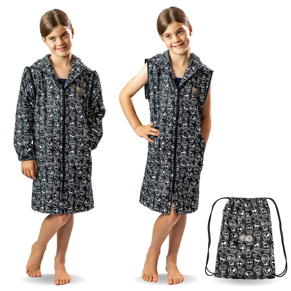 SCHMIK Unisex Waterproof Swim Parka with Free Swim Bag - Warm & Water-Resistant Coat for Swimming, Surfing & Beach Activities - Kids & Adults Sizes Available