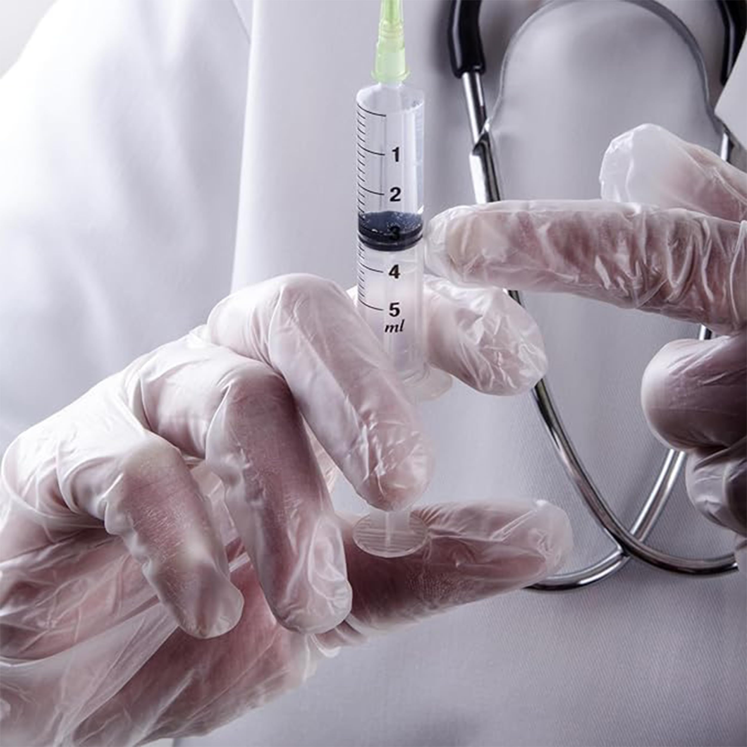 Premium Disposable Vinyl Exam Gloves - Powder-Free, 4 Mil Thick for Medical Use, Food Handling & Hand Protection - Ideal for Healthcare, Cleaning & Food Service Professionals