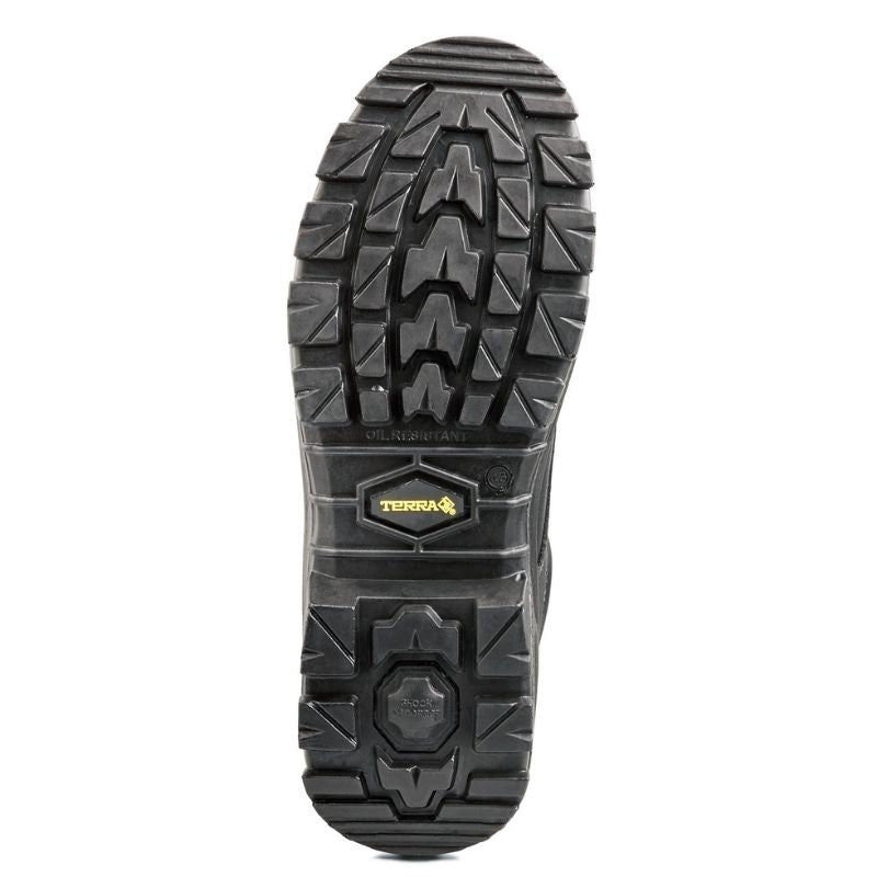 Terra Quinton Men's Composite Toe Hiker Work Boot - Waterproof Steel Toe Safety Shoes for Construction & Hiking - Black (Model 835265) - Ideal for Outdoor Work, Landscaping & Heavy Duty Jobs