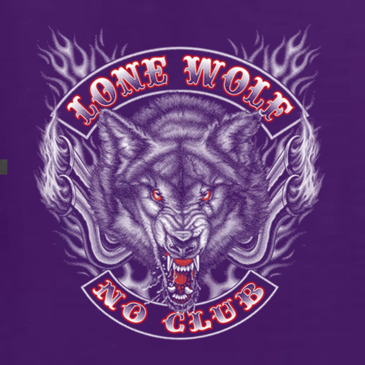 Lone Wolf No Club Cool Motorcycle Biker Fire Fashion Unisex Graphic Hoodie Sweatshirt - Riding Gear for Men & Women, Streetwear, Casual Outfit
