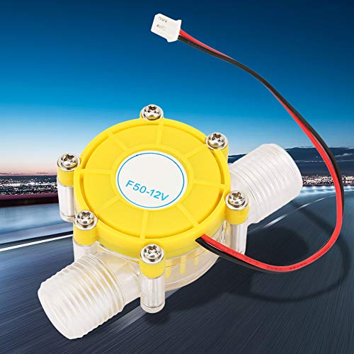 Water Turbine Generator, 12V DC Micro Hydro Power Generator, Hydraulic Pump Turbine for Off-Grid Charging - Transparent Yellow (F50 Model) - Perfect for Camping, Emergency Power & DIY Hydroelectric Projects