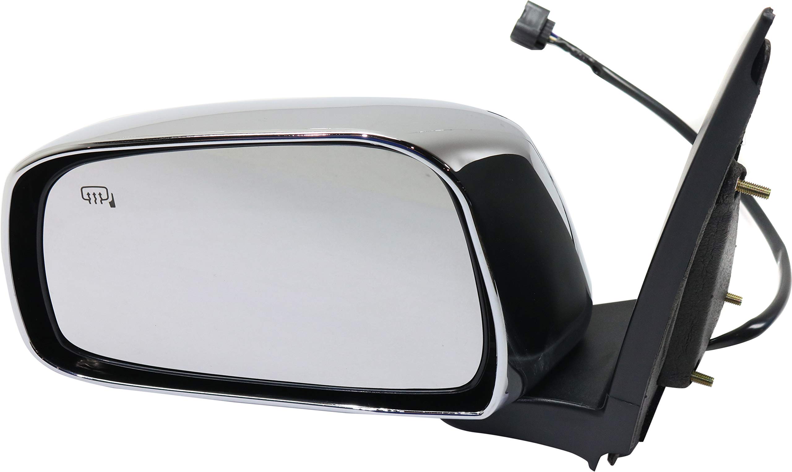 Kool Vue Power Heated Side Mirrors for Nissan Frontier 2011-2019 - Driver & Passenger Side Chrome Replacement - Defogging & Winter Driving Safety Upgrade