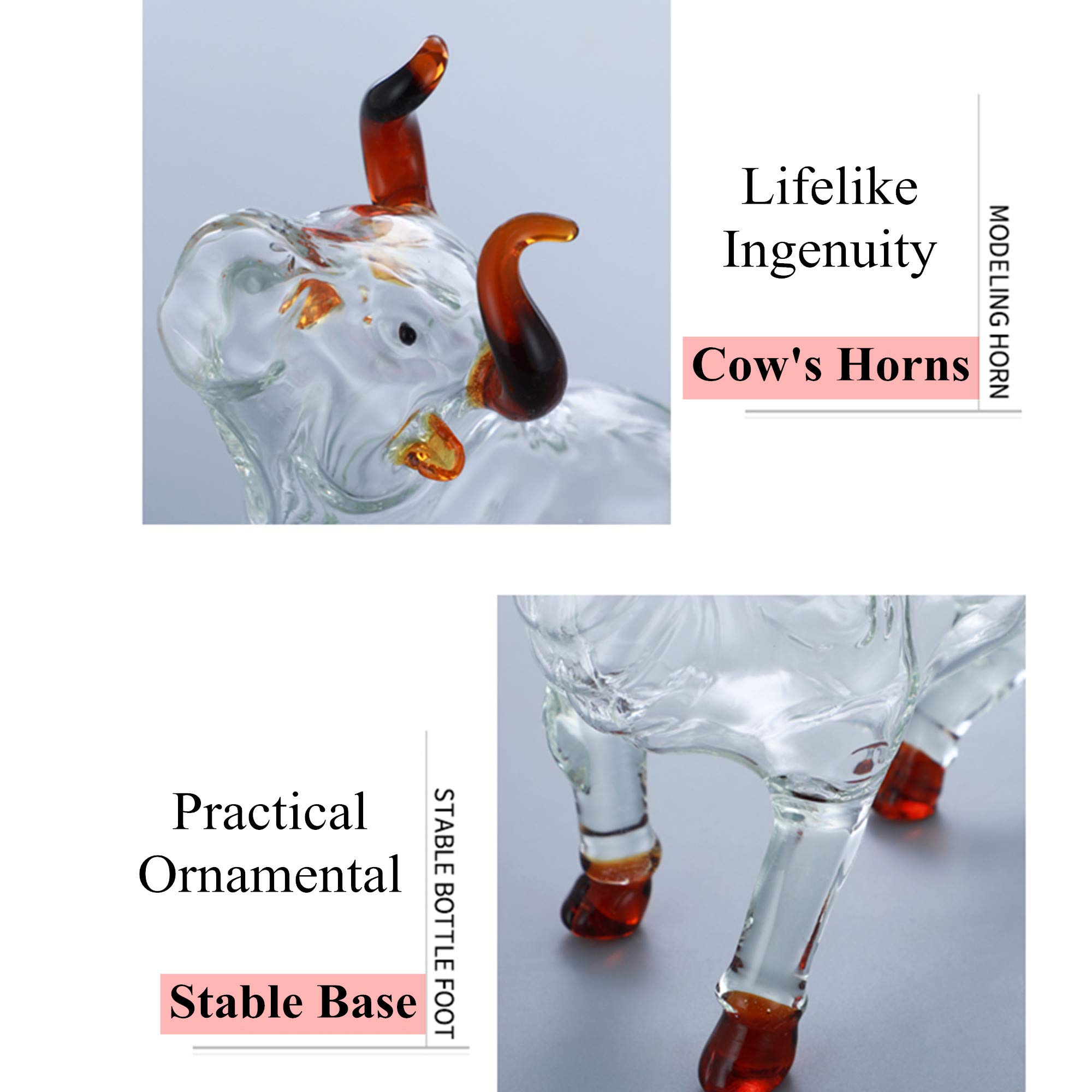 2021 Year of the Ox Zodiac Bull Decanter - 1000ML Chinese New Year Decorative Gift for Home Dining Table, Bar & Party Decorations - Perfect for Holiday Celebrations, Housewarming & Festive Gatherings