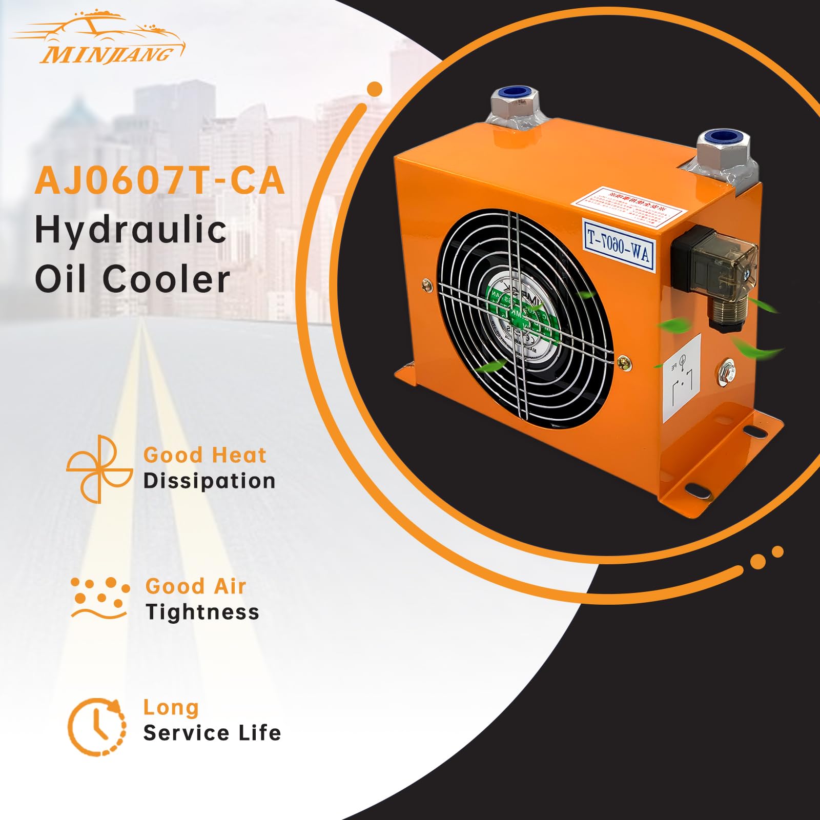 12V Hydraulic Air Oil Cooler - 20L/Min Air-Cooled Oil Radiator Heat Exchanger for Heavy Machinery & Industrial Equipment | Perfect for Tractors, Excavators & Hydraulic Systems