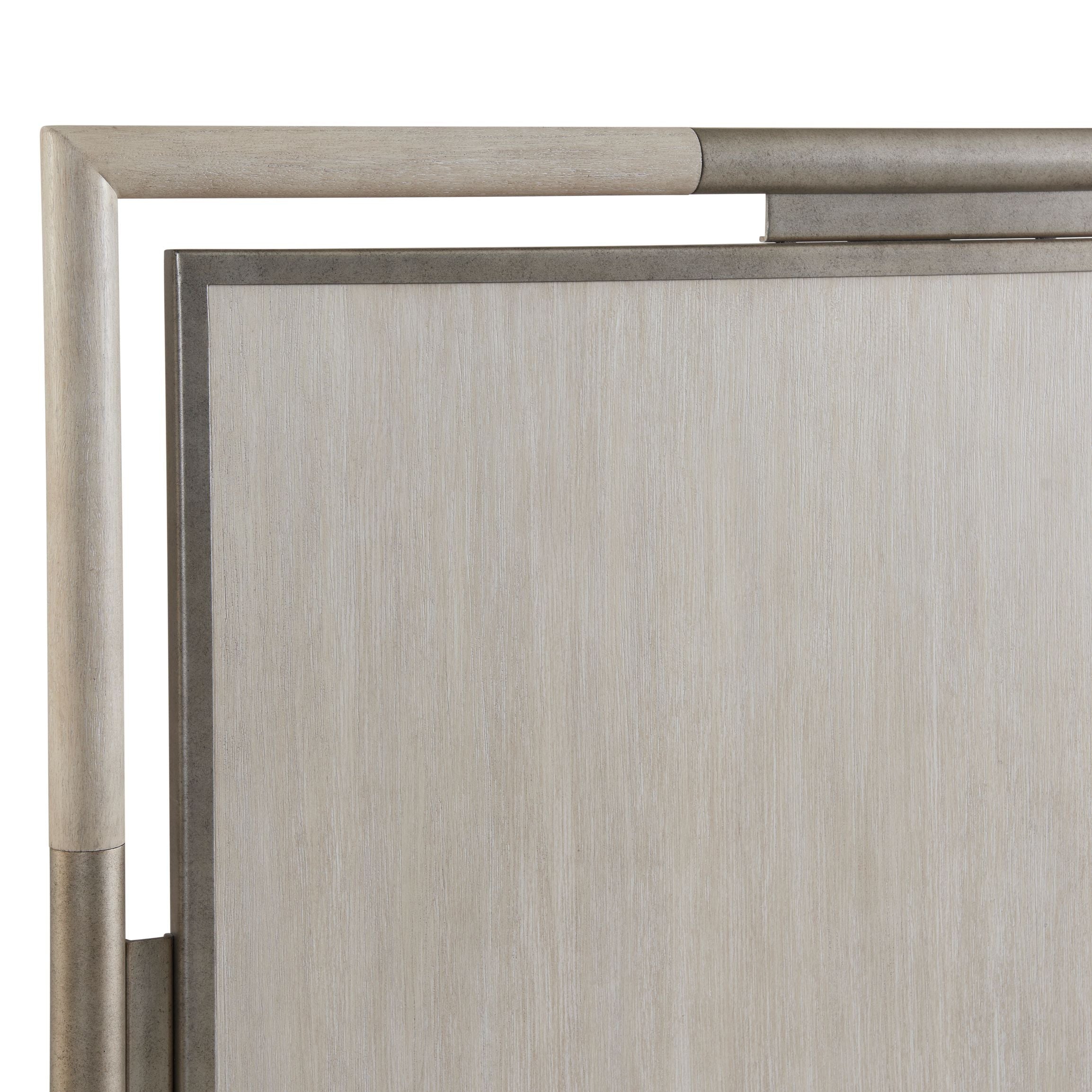 Mantalia Solid Wood Panel Bed with Metal Frame - Queen Size Champagne Finish - Elegant Bedroom Furniture for Master Bedroom, Guest Room, or Apartment