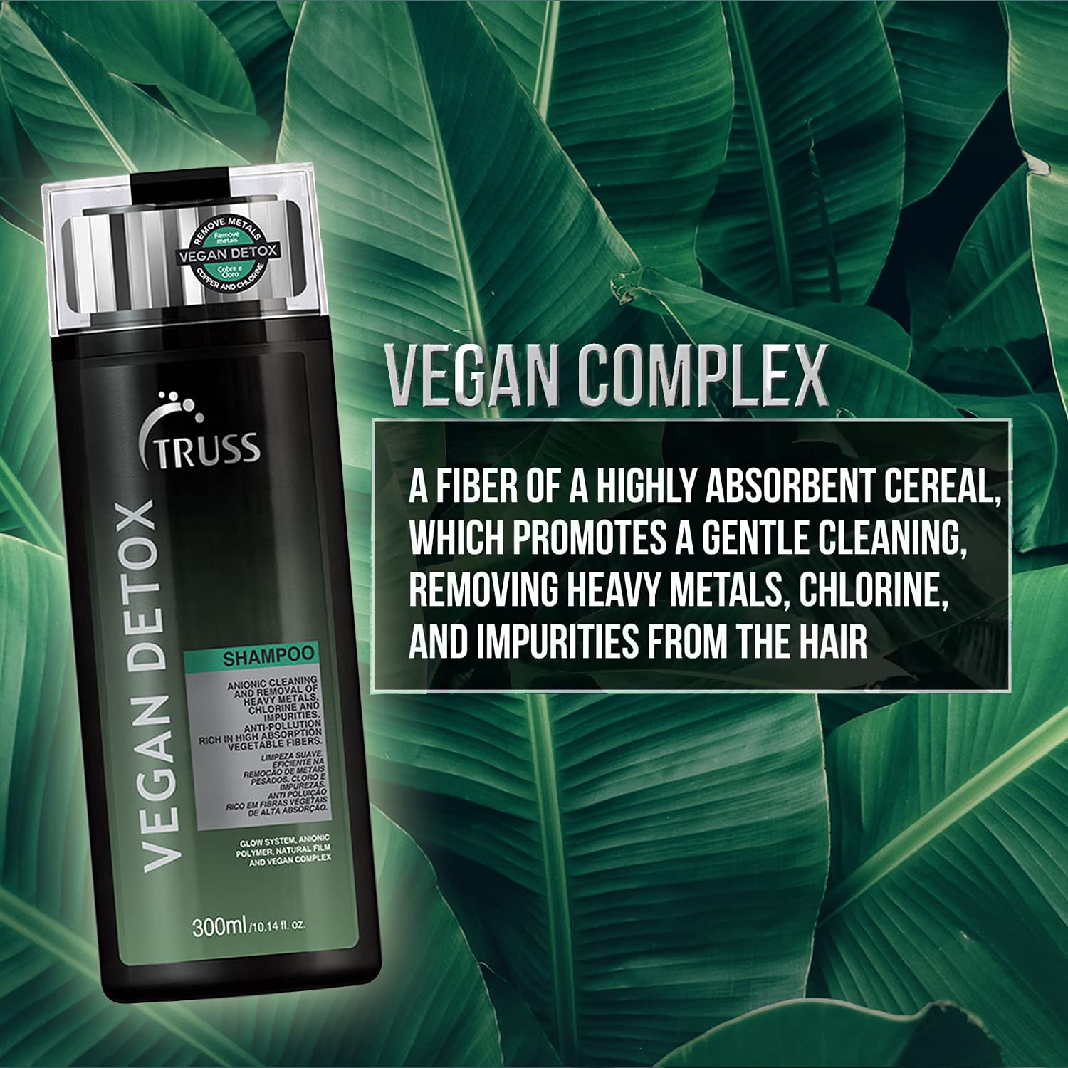TRUSS Vegan Detox Shampoo Bundle with Deluxe Prime Hair Treatment & Night Spa Serum - Organic Hair Care Set for Dry, Damaged Hair - Perfect for Salon-Quality Treatment at Home