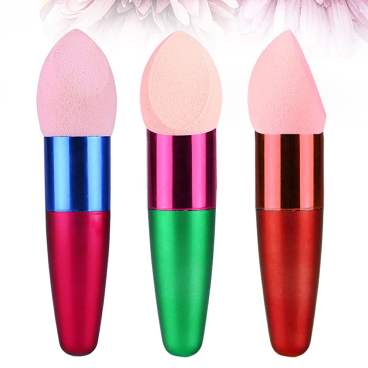 Beaupretty 6 Pcs Makeup Sponge Sticks - Soft Blending Sponge Applicators for Foundation, Concealer & Blush - Pink Makeup Sponges for Flawless Face Makeup - Perfect for Daily Use & Professional Makeup Artists