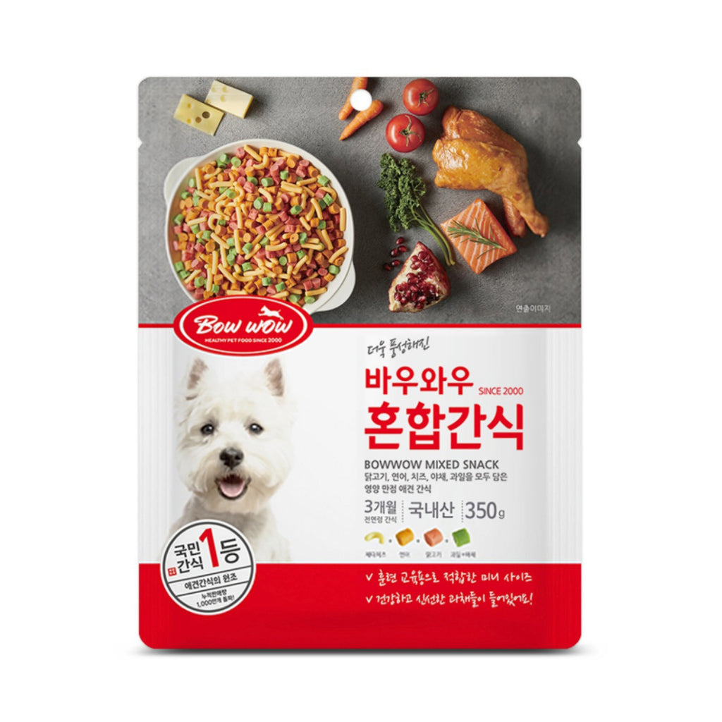 Bow Wow Dog Treats - Healthy Mixed Snacks & Biscuits for Dogs (150g, 220g, 350g) - Milk Calcium & Strawberry Flavored - Perfect for Training Rewards and Daily Treats