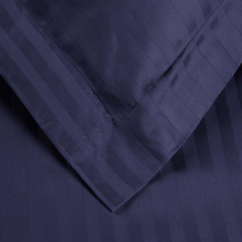 Luxury Egyptian Cotton 600 Thread Count Duvet Cover Set - Queen Size, Striped Design for Bedroom Decor | Soft & Breathable Bedding Set for Hotels, Guest Rooms & Master Bedrooms